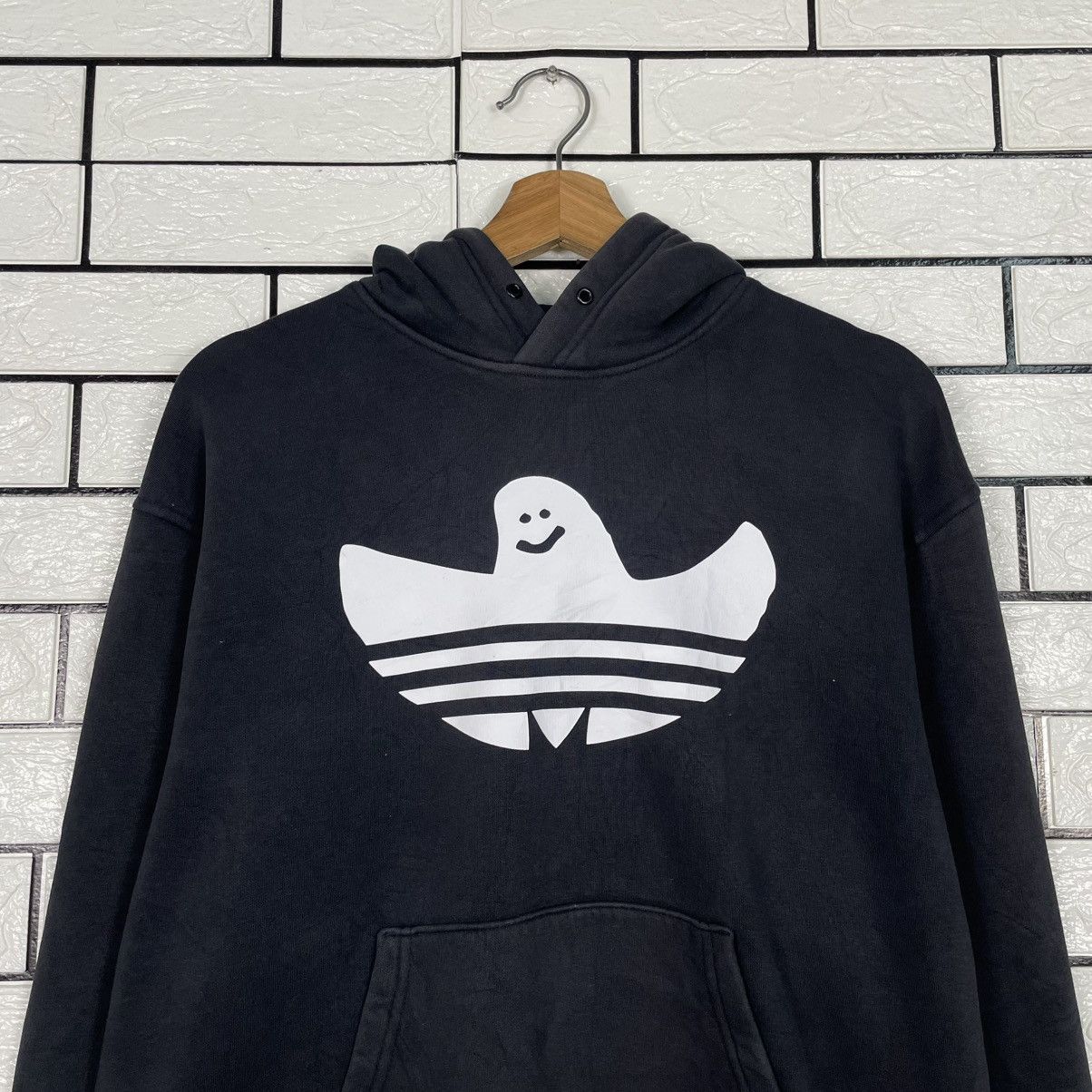 Adidas Adidas Big Logo Black Pullover Hoodie Size US M / EU 48-50 / 2 - 11 Thumbnail