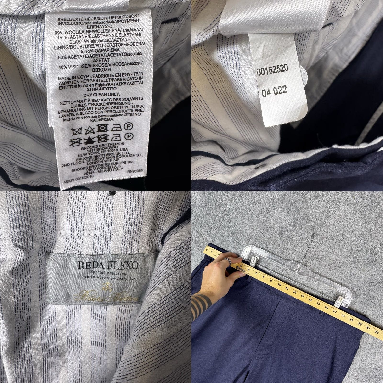Brooks Brothers Brooks Brothers Dress Pants Mens 42x32 BrooksFlex Madison Reda Flexo Wool Slacks Pants Dress Slim Tapered Blue 42 Mens Slacks Size US 44 / EU 60 - 8 Thumbnail