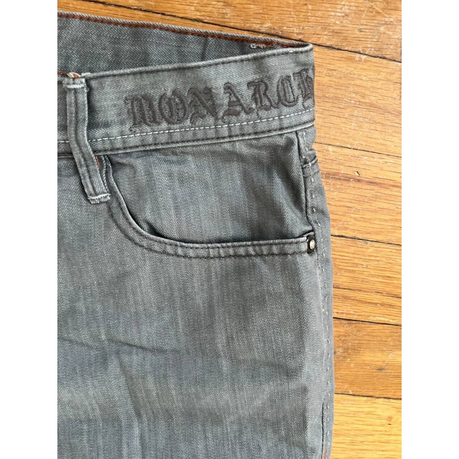 LANDLORD Laundered Finish Men Pants Denim Jeans Grey Size 32 A000860 Size US 32 / EU 48 - 10 Thumbnail