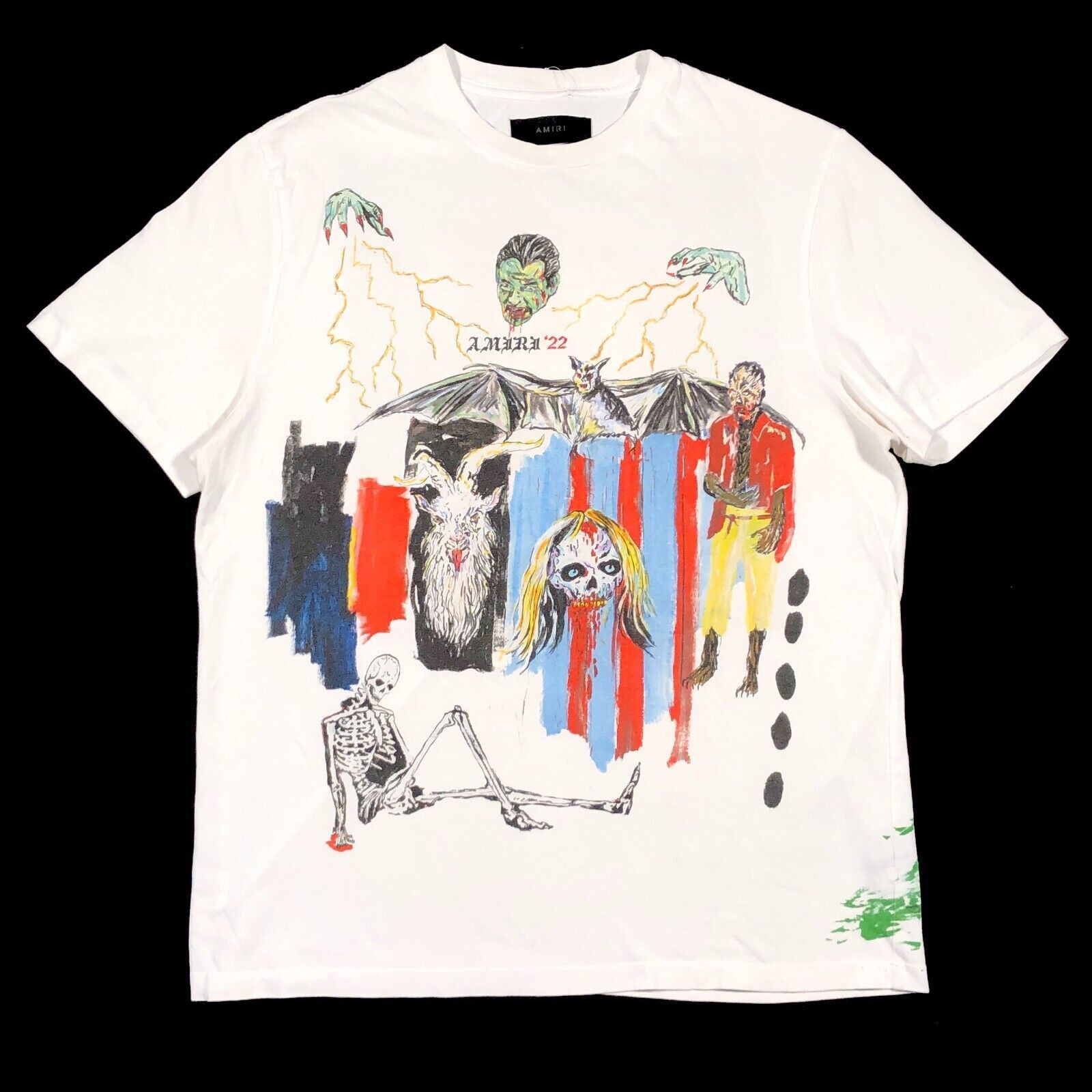 Amiri × Wes Lang AW22 AMIRI Wes Lang Blood 38' Tee T Shirt white Size Medium Size US M / EU 48-50 / 2 - 1 Thumbnail