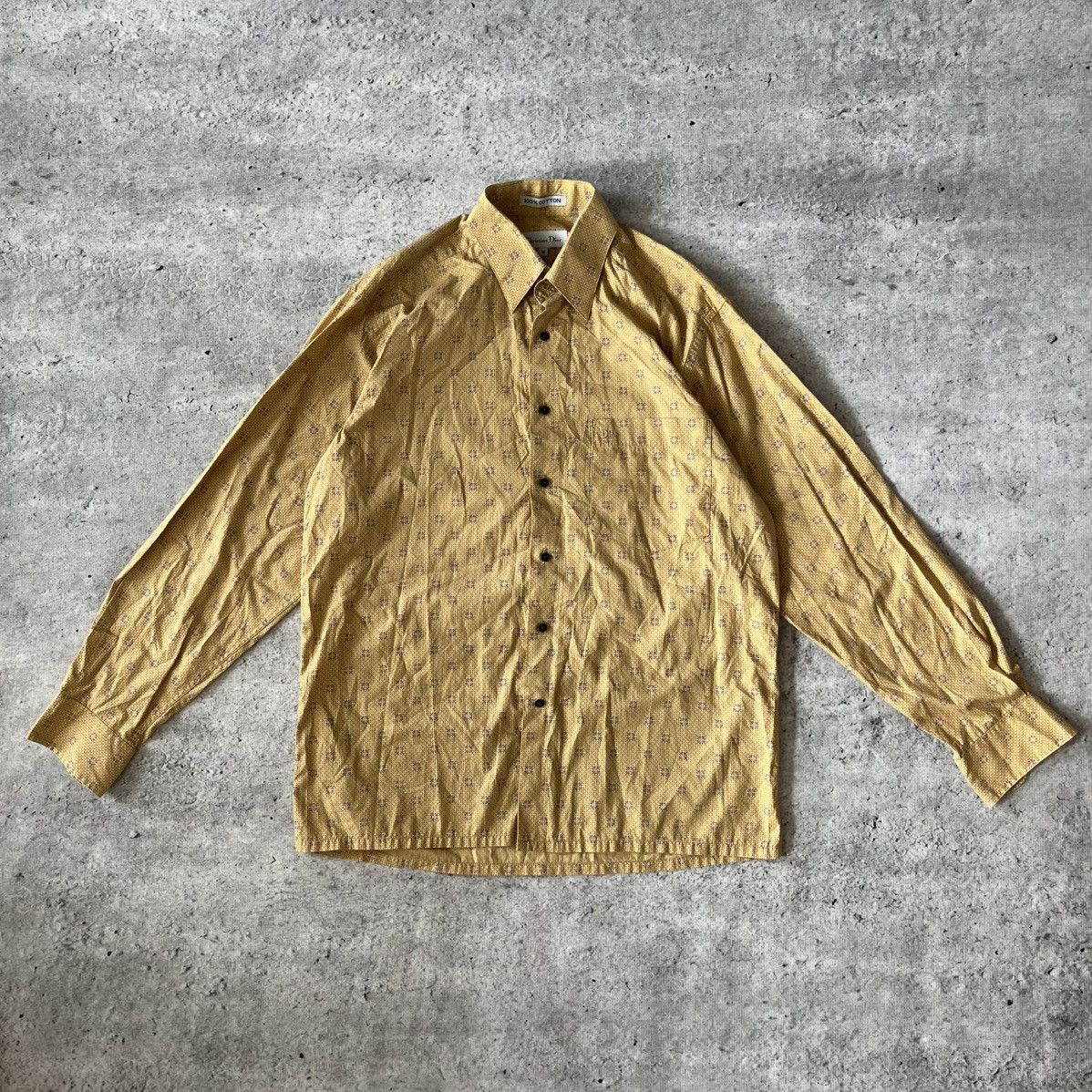 Christian Dior Monsieur × Vintage Vintage Christian Dior shirt pattern M cotton Size US M / EU 48-50 / 2 - 1 Thumbnail