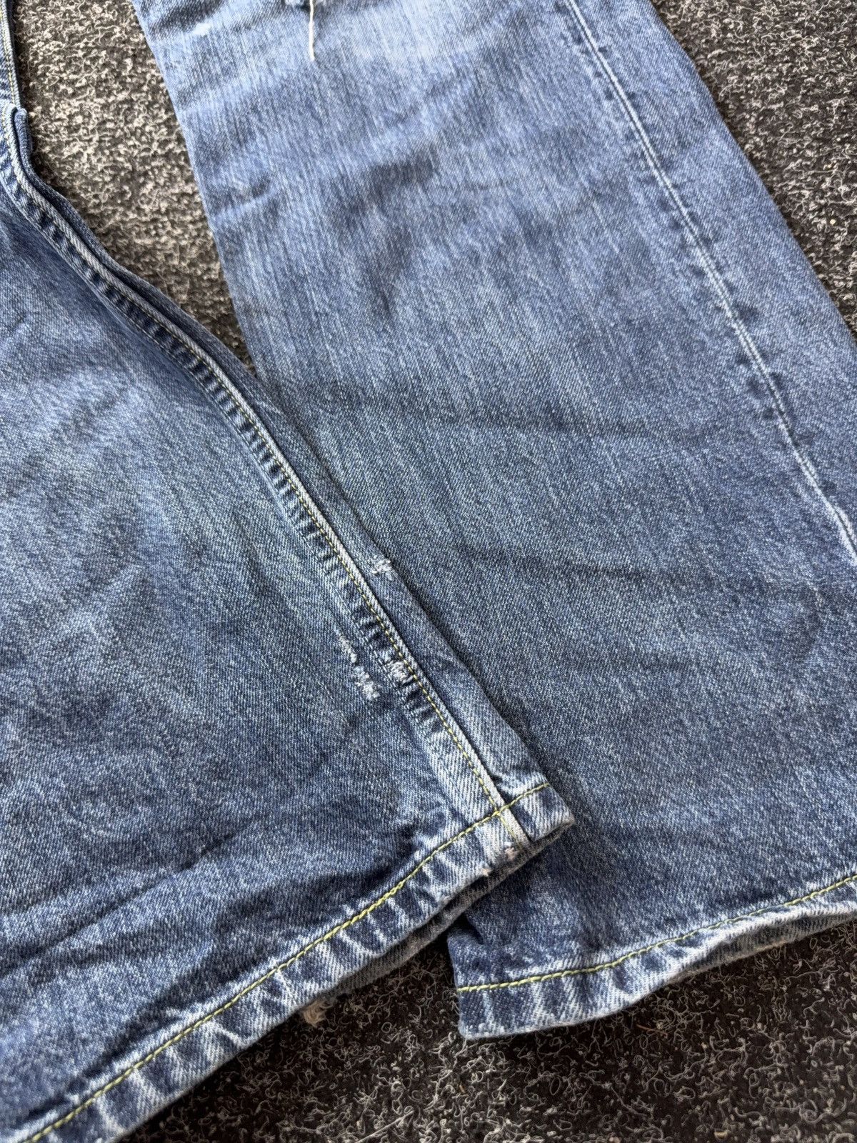 Levi's 00s Y2K Levis 501 Distressed Denim Jeans Vintage Wash Grunge Size US 34 / EU 50 - 3 Thumbnail