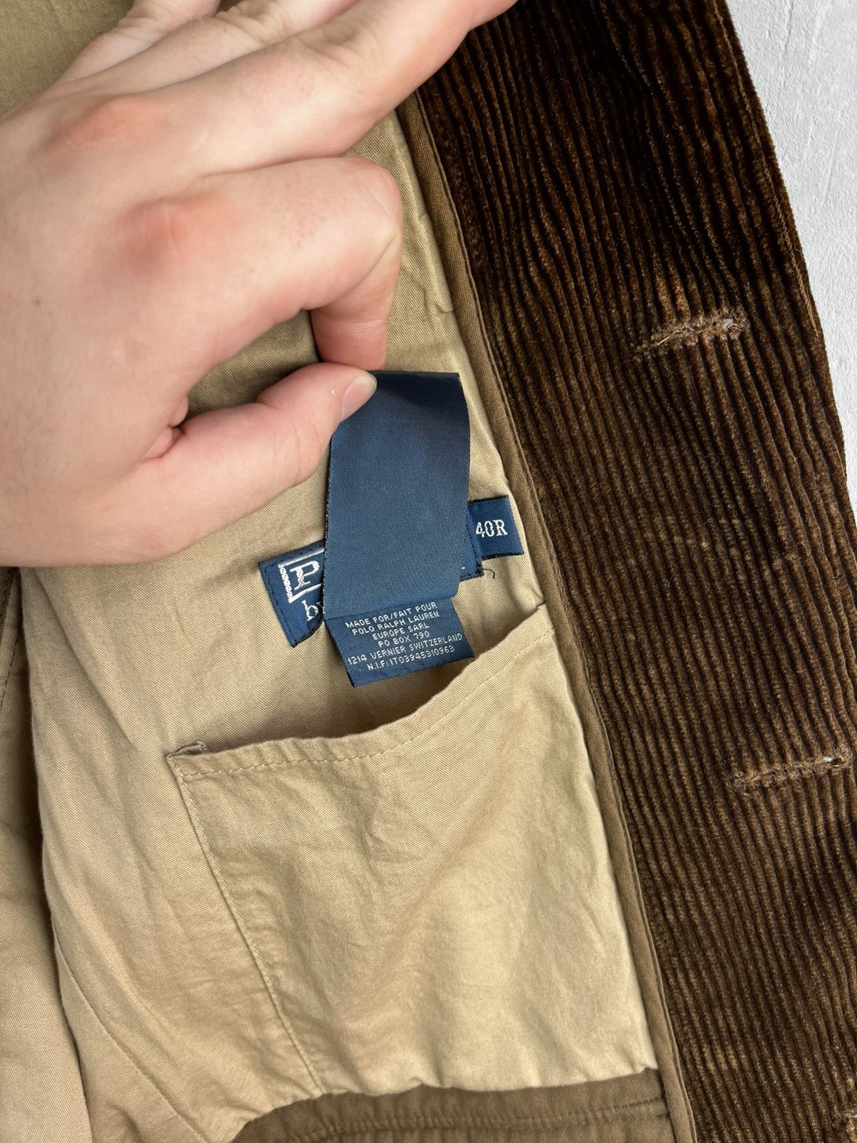 Ralph Lauren Rare Vintage Polo Ralph Lauren Corduroy Blazer Leather Size 40R - 14 Thumbnail