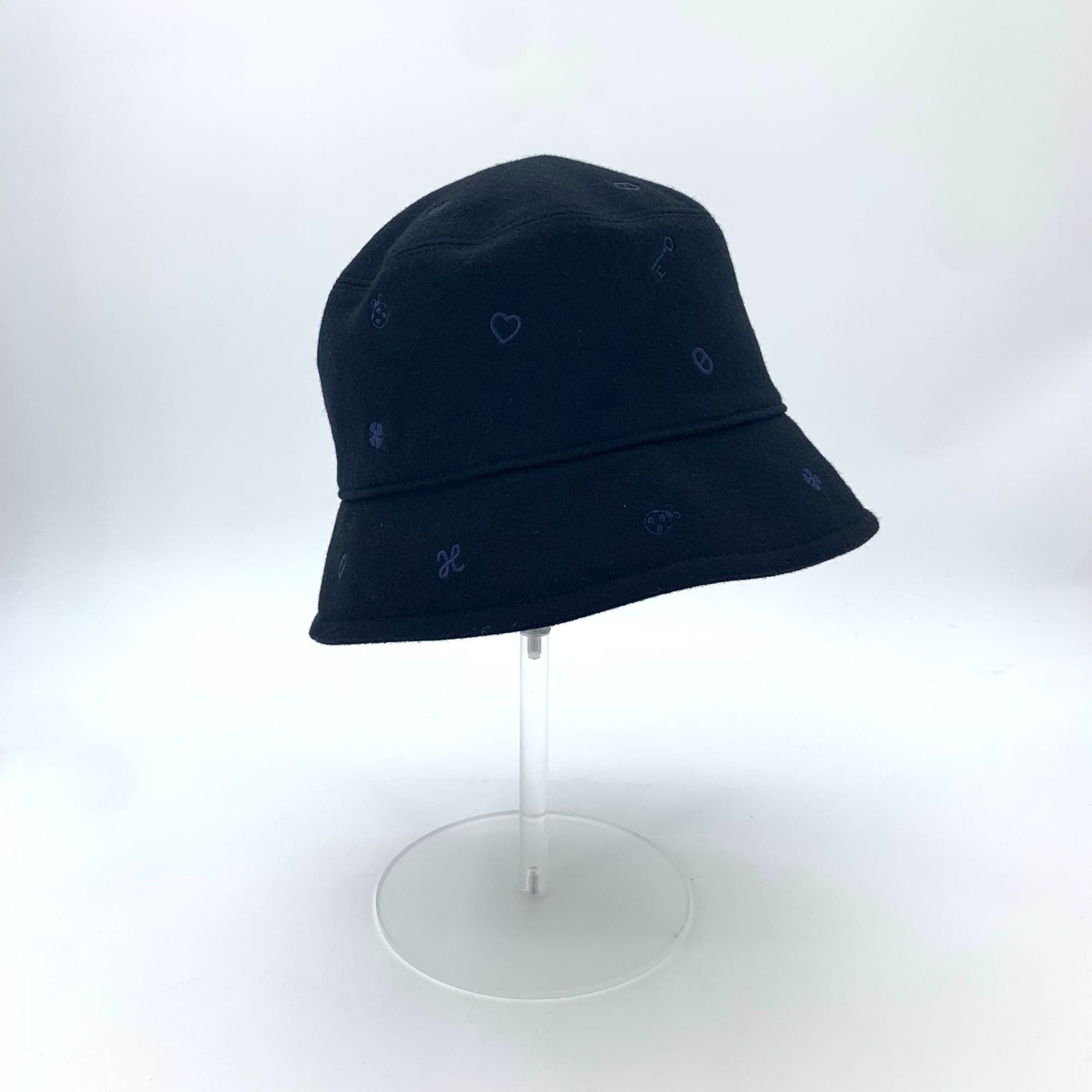 Hermes Hermes Cashmere Embroidered Fisherman Hat 59cm Chapeau Femme Size ONE SIZE - 9 Thumbnail