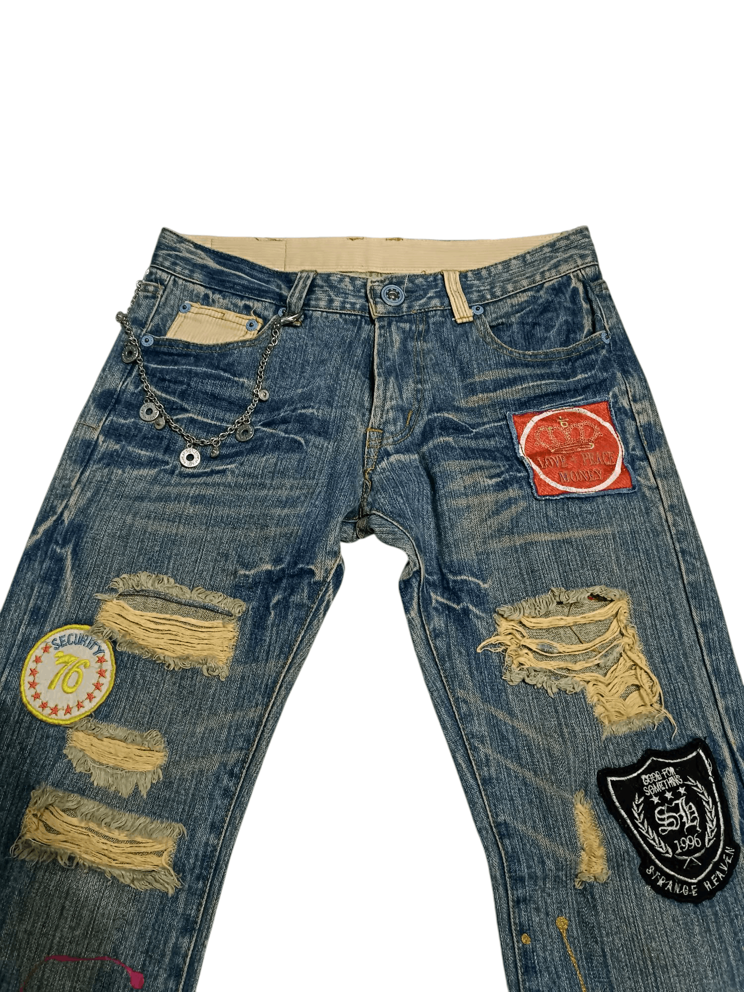 Japanese Brand × Vintage Vintage Ripped Jeans Size US 30 / EU 46 - 2 Thumbnail