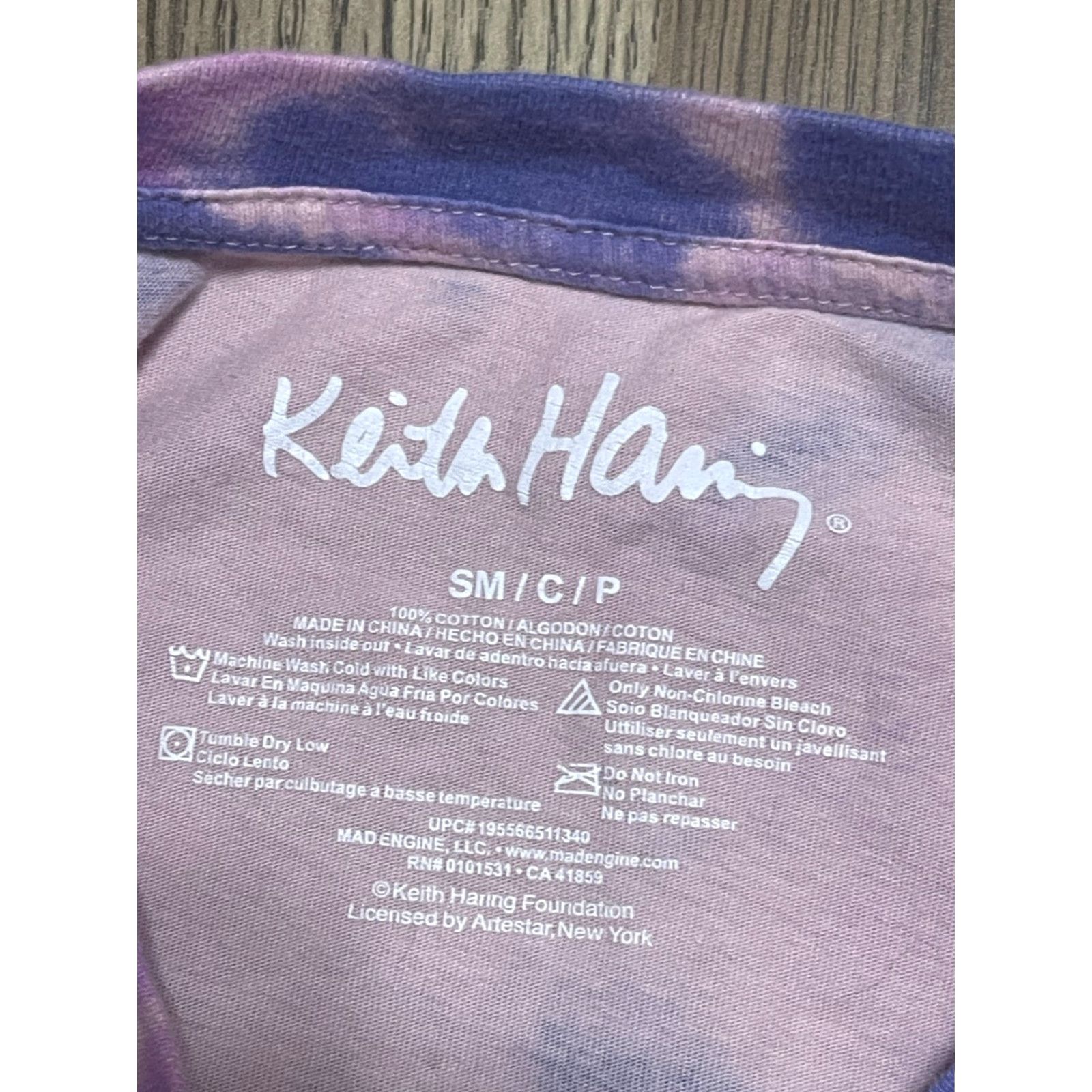 Pinko Keith Ham Shirt Women’s Size Small T-Shirt, Round Neck, Short Sleeve, Tie Dye, Purple Pink, Casual, Regular Fit, MY Size S / US 4 / IT 40 - 5 Thumbnail