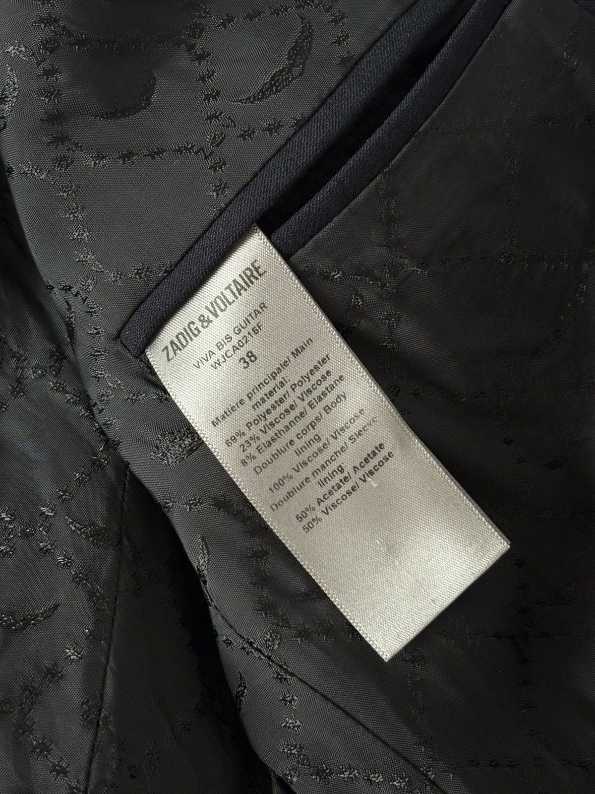 Zadig & Voltaire Zadig & Voltaire Viva Bis Guitar Jacket Rhinestone Blazer Size M / US 6-8 / IT 42-44 - 17 Thumbnail