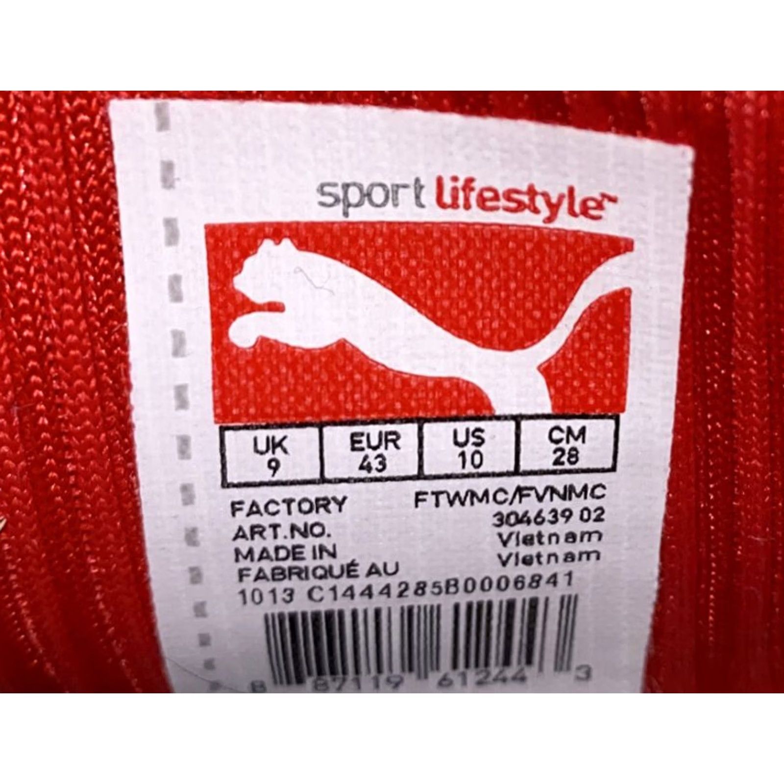 Puma Puma BMW Mens Gray/Red Lace Up Sneakers - Size 10 - 9 UK Size US 9 / EU 42 - 7 Thumbnail