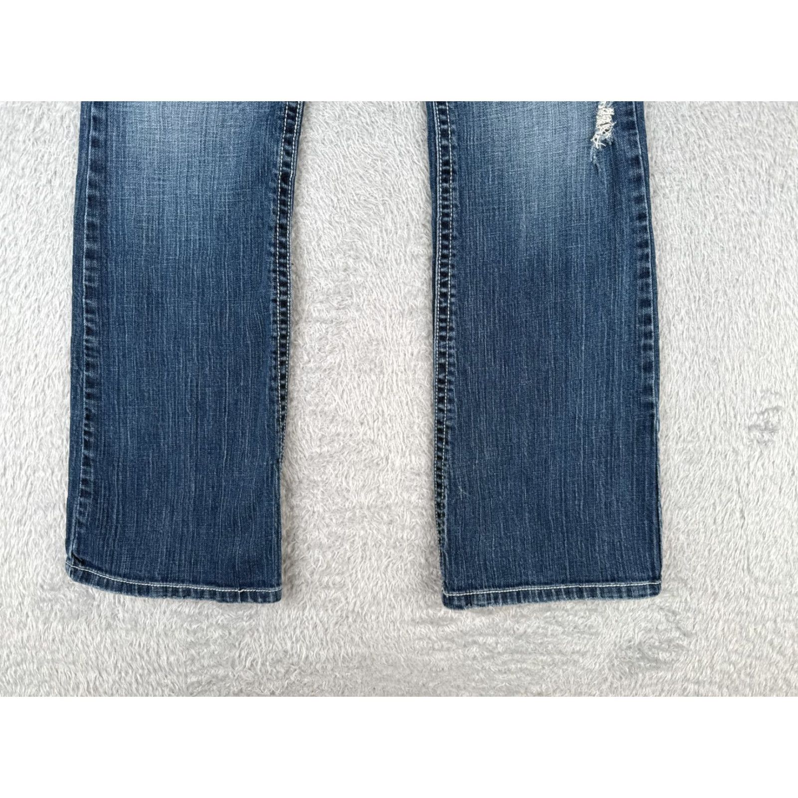 Vintage VINTAGE YMI Jeans Womens Bootcut Denim Pants 27x30 Low Rise Distressed Stretch Cotton 80s Size 25" / US 0 / IT 36 - 2 Thumbnail