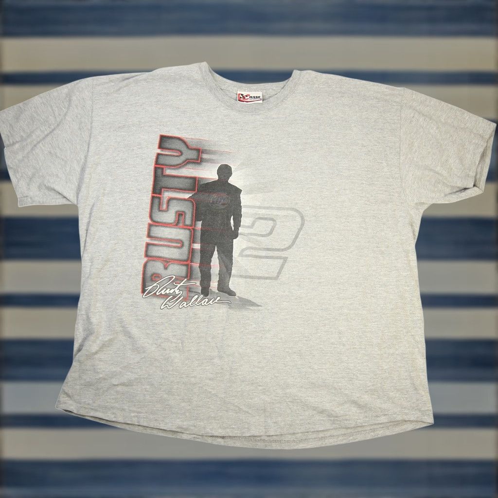 Chase Authentics VINTAGE Chase Authentics Rusty Wallace Mens XXL Graphic T Shirt Gray Size US XXL / EU 58 / 5 - 1 Thumbnail
