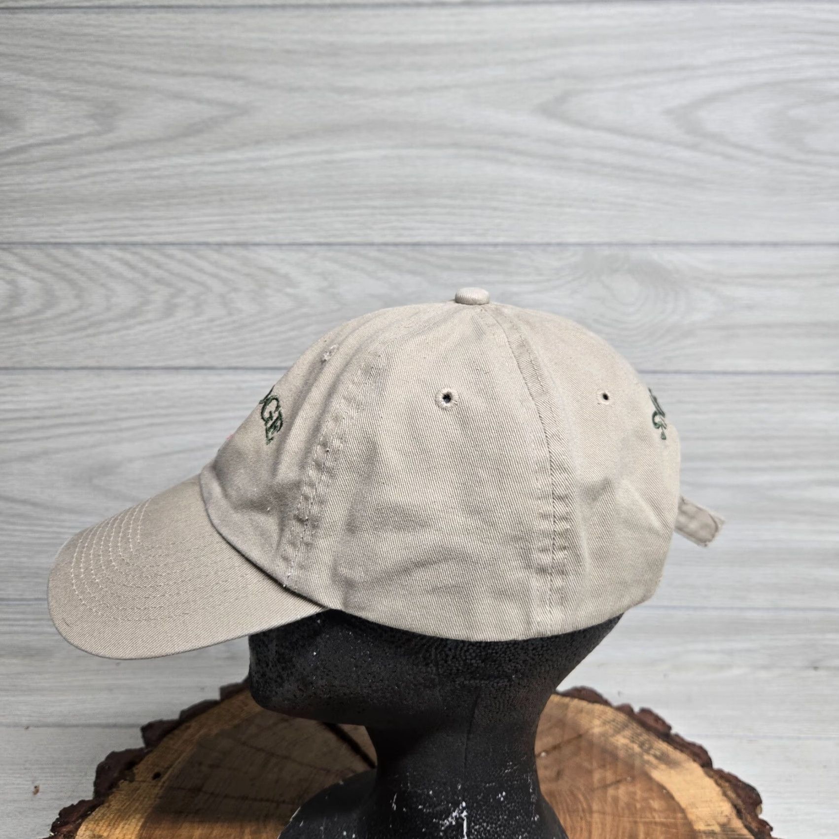 Vintage VINTAGE Wood Badge Hat Ball Cap Embroidered Adjustable Beige Men Adult One Size Ball Style Wood Badge Theme Mens Hat Size ONE SIZE - 4 Thumbnail