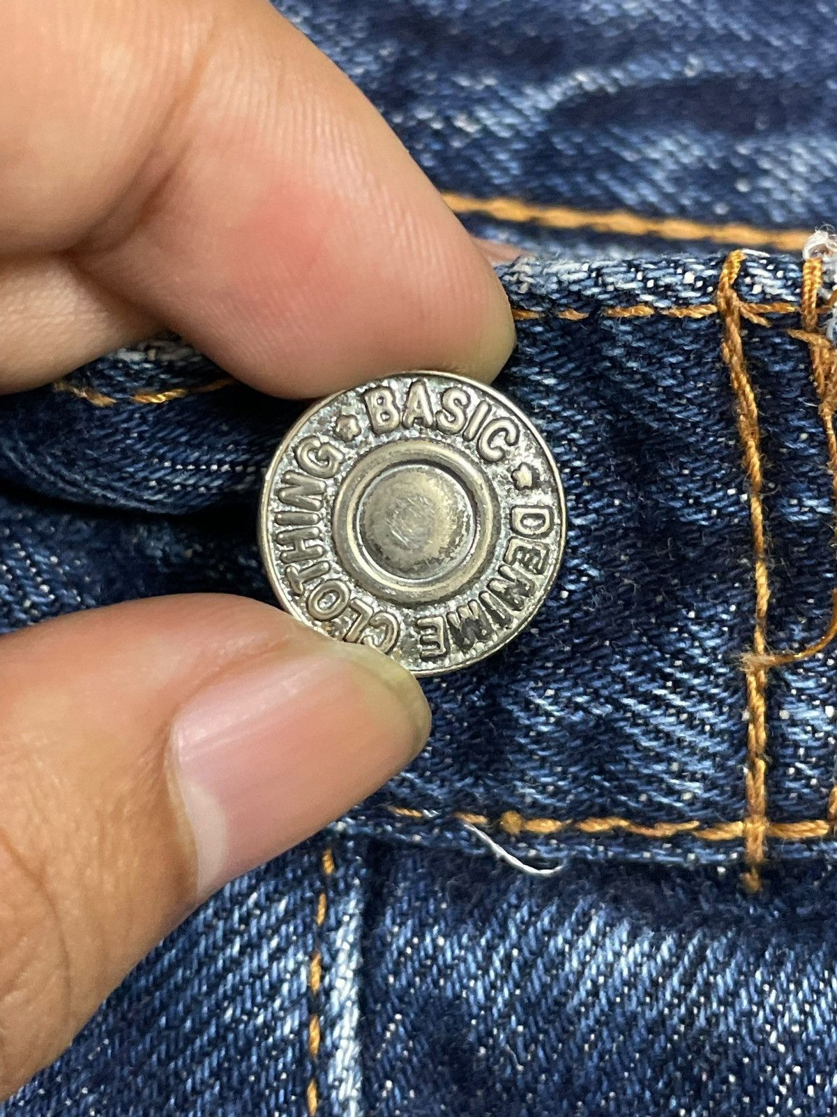 Denime Vintage Denime Japan Selvedge Button Fly Blue Wash Jeans Size US 27 - 14 Thumbnail