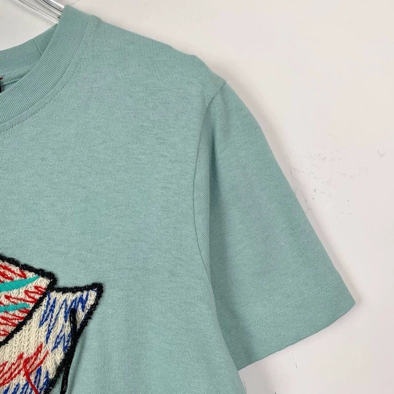 Gucci Gucci Tassel bird embroidery green round-neck cotton short- Size US XXS / EU 40 - 3 Thumbnail