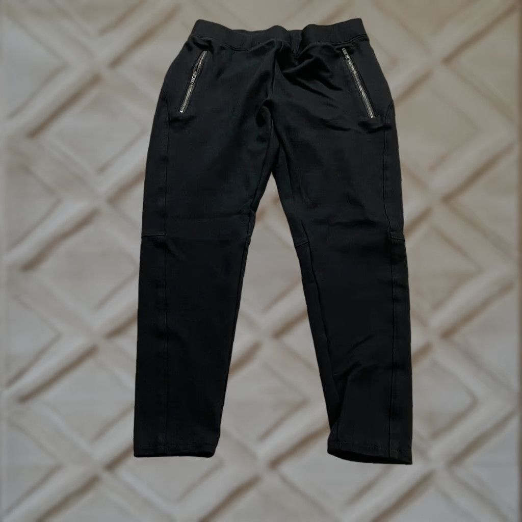 Lands' End Lands' End Black Jogger Sweatpants Womens PXS Tapered Zip Pockets Activewear Athleisure Size 26" / US 2 / IT 38 - 1 Thumbnail