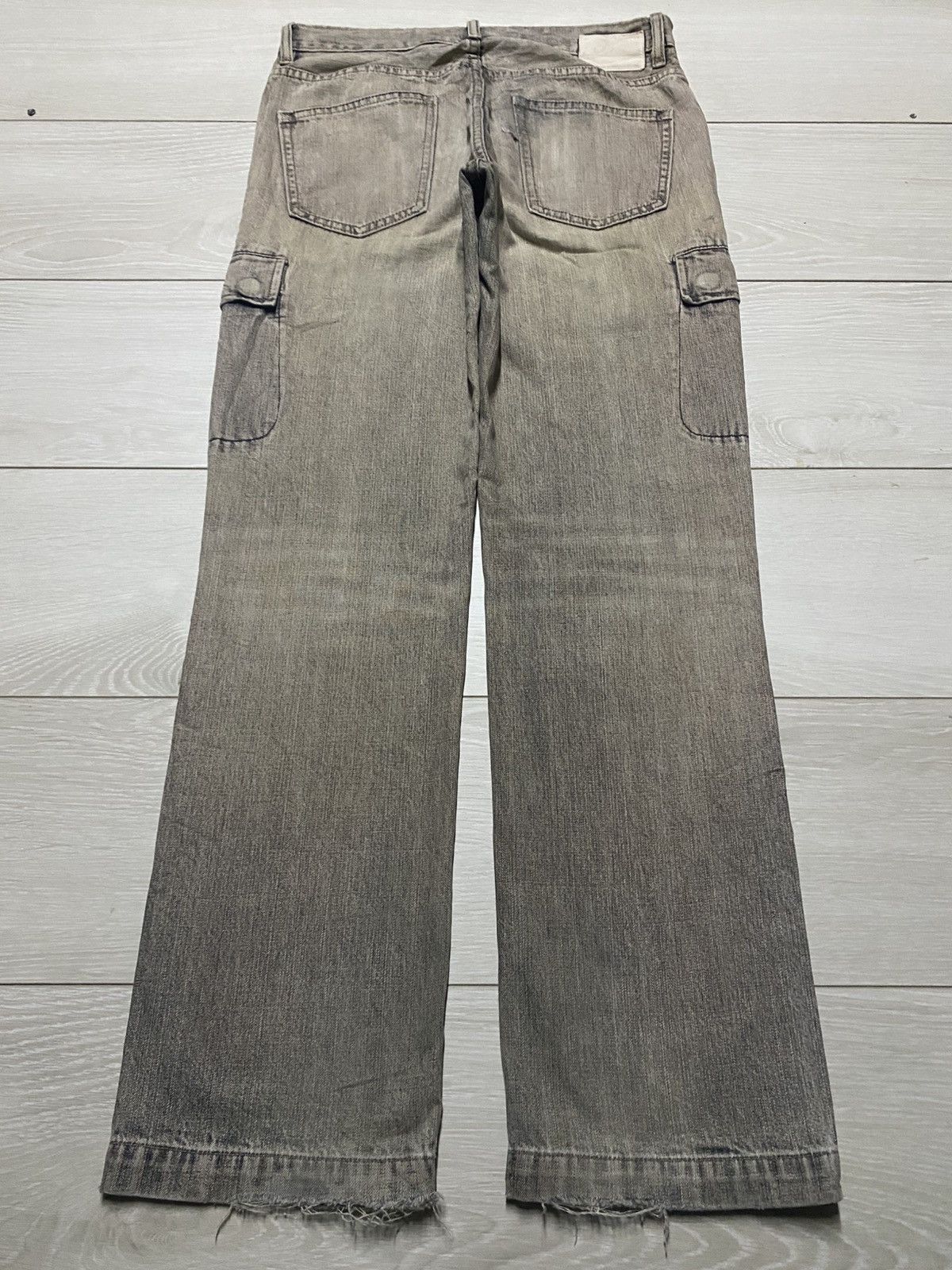 Gap × Yeezy Vintage Gap Cargo Denim Distressed Loose Jeans Size US 31 - 2 Thumbnail