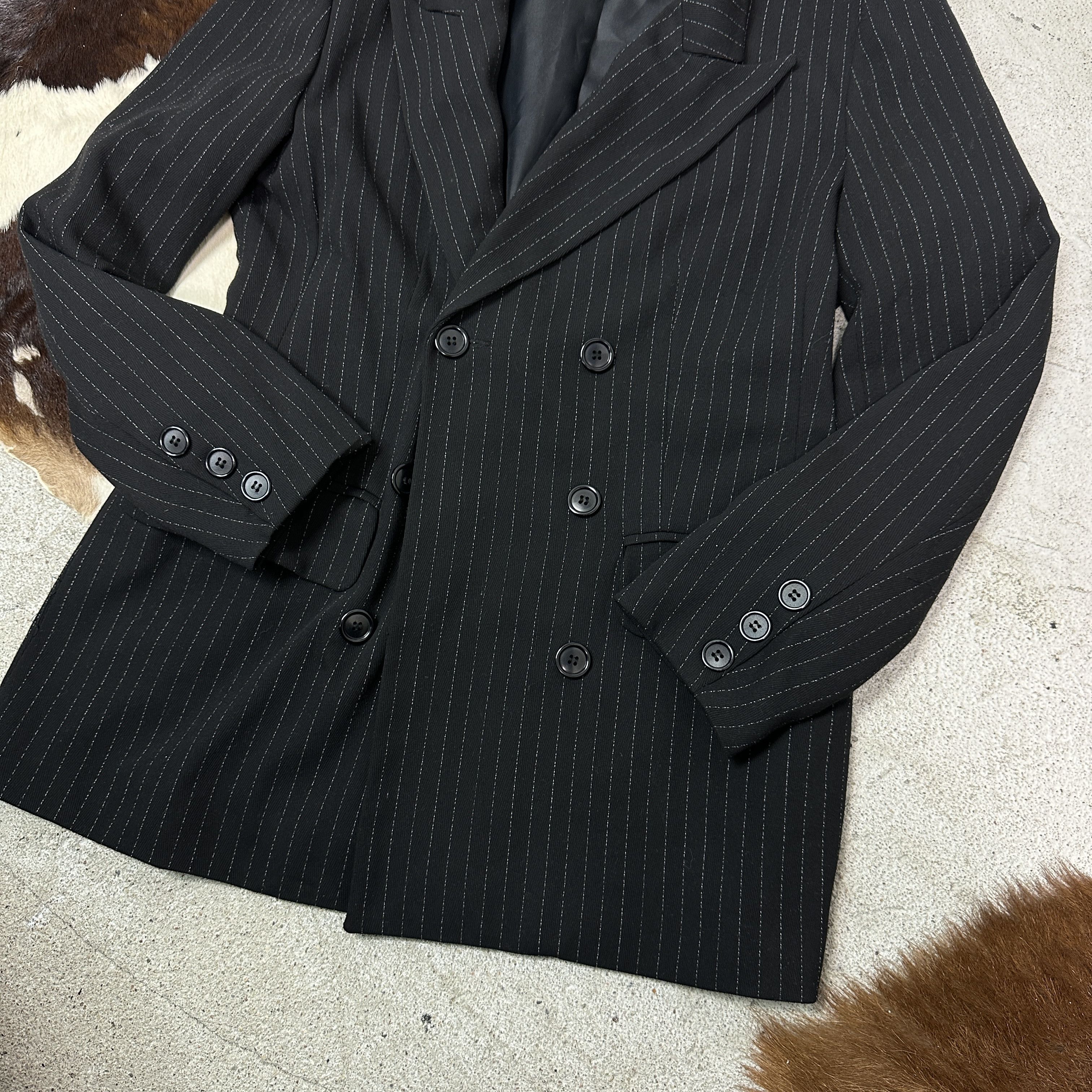 Vintage Vintage Classy Pinstripe Two-Row Blazer Y2K Size L / US 10 / IT 46 - 3 Thumbnail