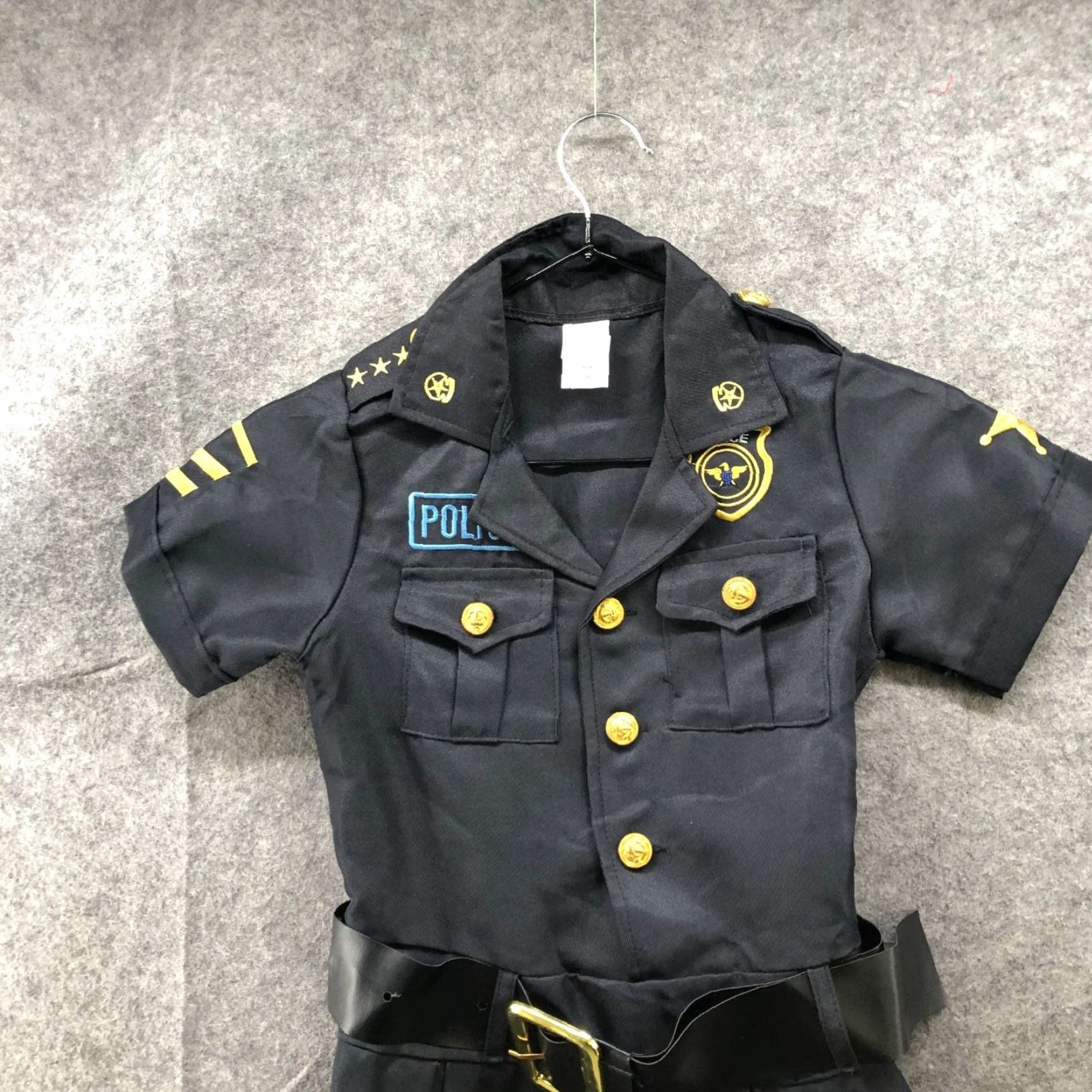 Vintage Spooktacular Creations Police Costume Dress Full Outfit Girls 6-7 S 5/6-7 Blue Elastic Polyester Dress Occupations Theme Womens (maybe "Girls") Size ONE SIZE - 4 Thumbnail