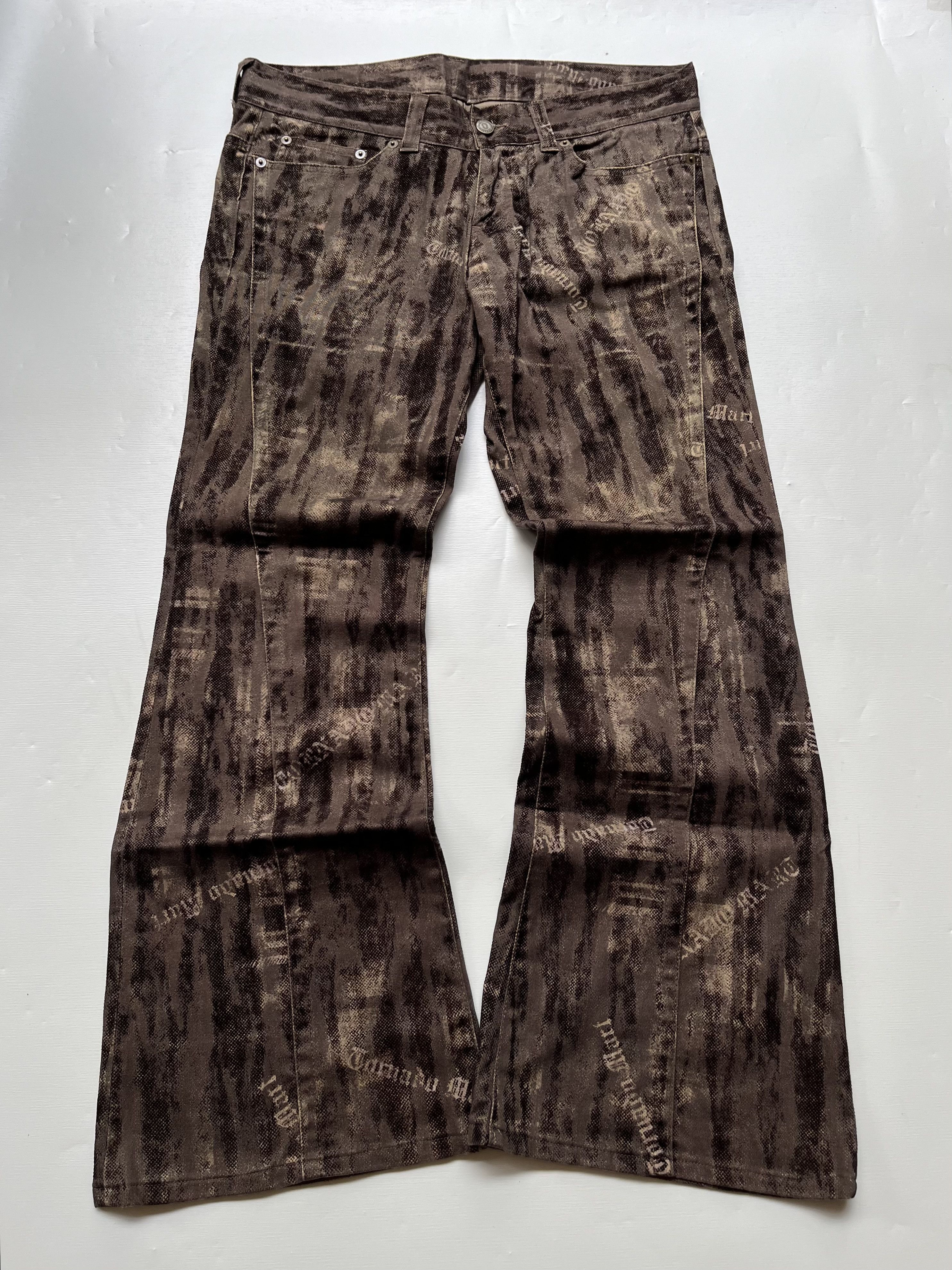 image of If Six Was Nine x Tornado Mart Japan Snake Skin Flared Jeans, Men's (Size 33)