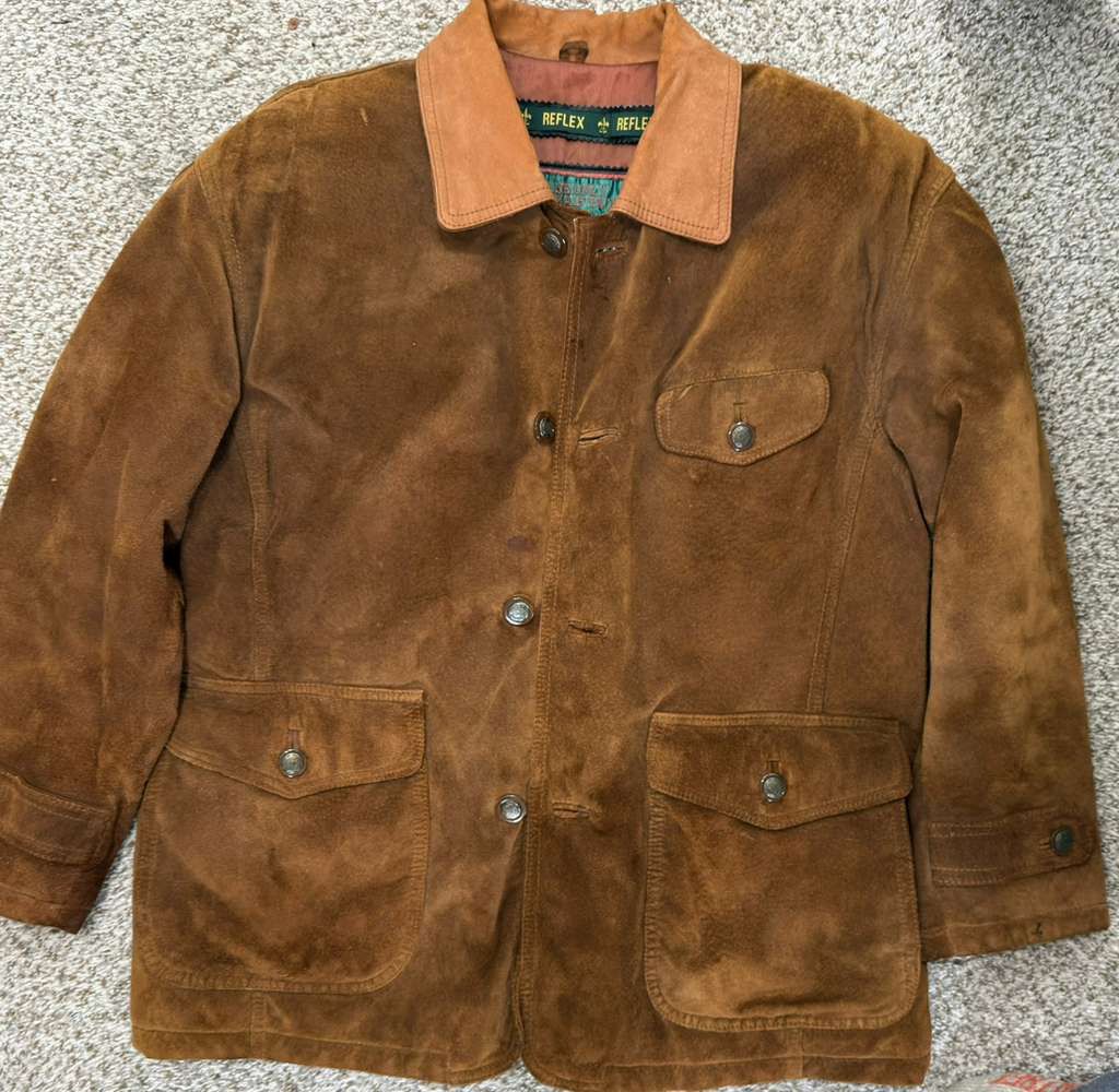 Other VINTAGE REFLEX SUEDE LEATHER JACKET Size US S / EU 44-46 / 1 - 1 Thumbnail