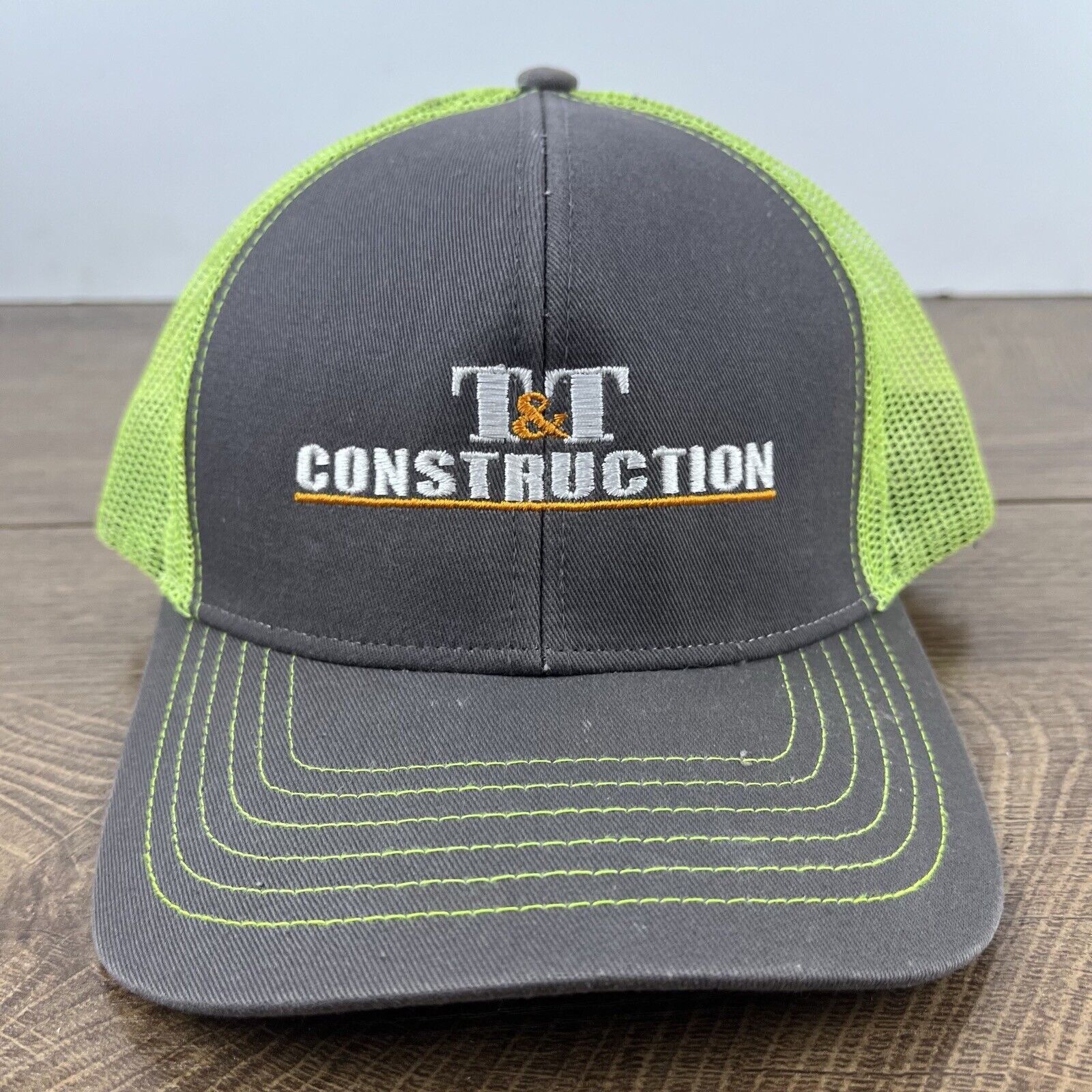 Other T&T Construction Hat Gray Cap Adjustable Hat Gray Adult Fit Size ONE SIZE - 4 Thumbnail