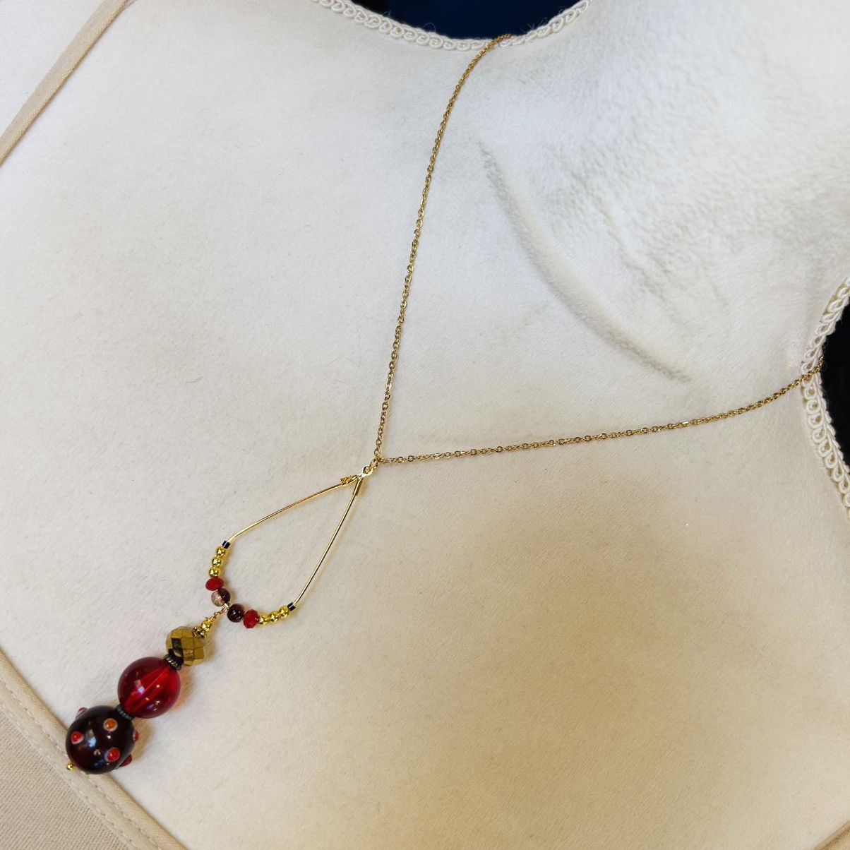 Handmade Handcrafted vintage bead changeable charm pendant necklace Size ONE SIZE - 1 Thumbnail