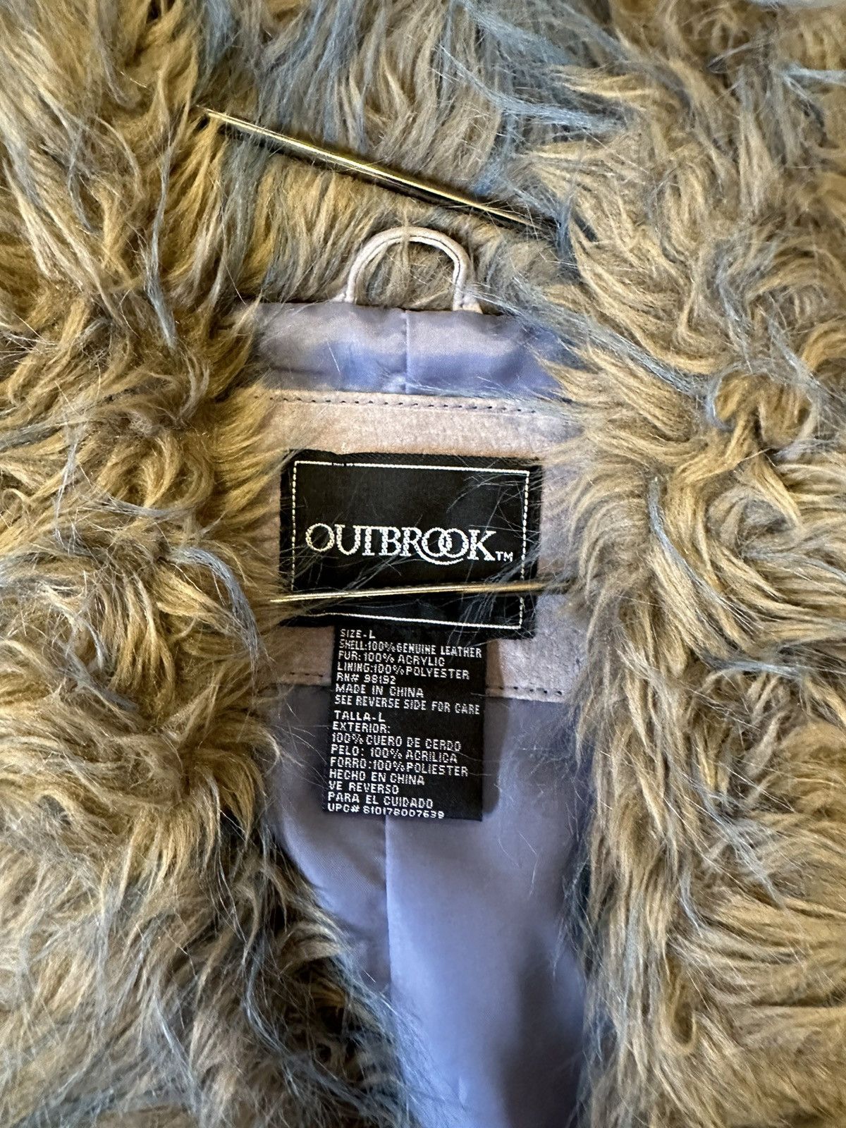 Vintage Outbrook Jacket w Blue Fur Size L / US 10 / IT 46 - 9 Thumbnail