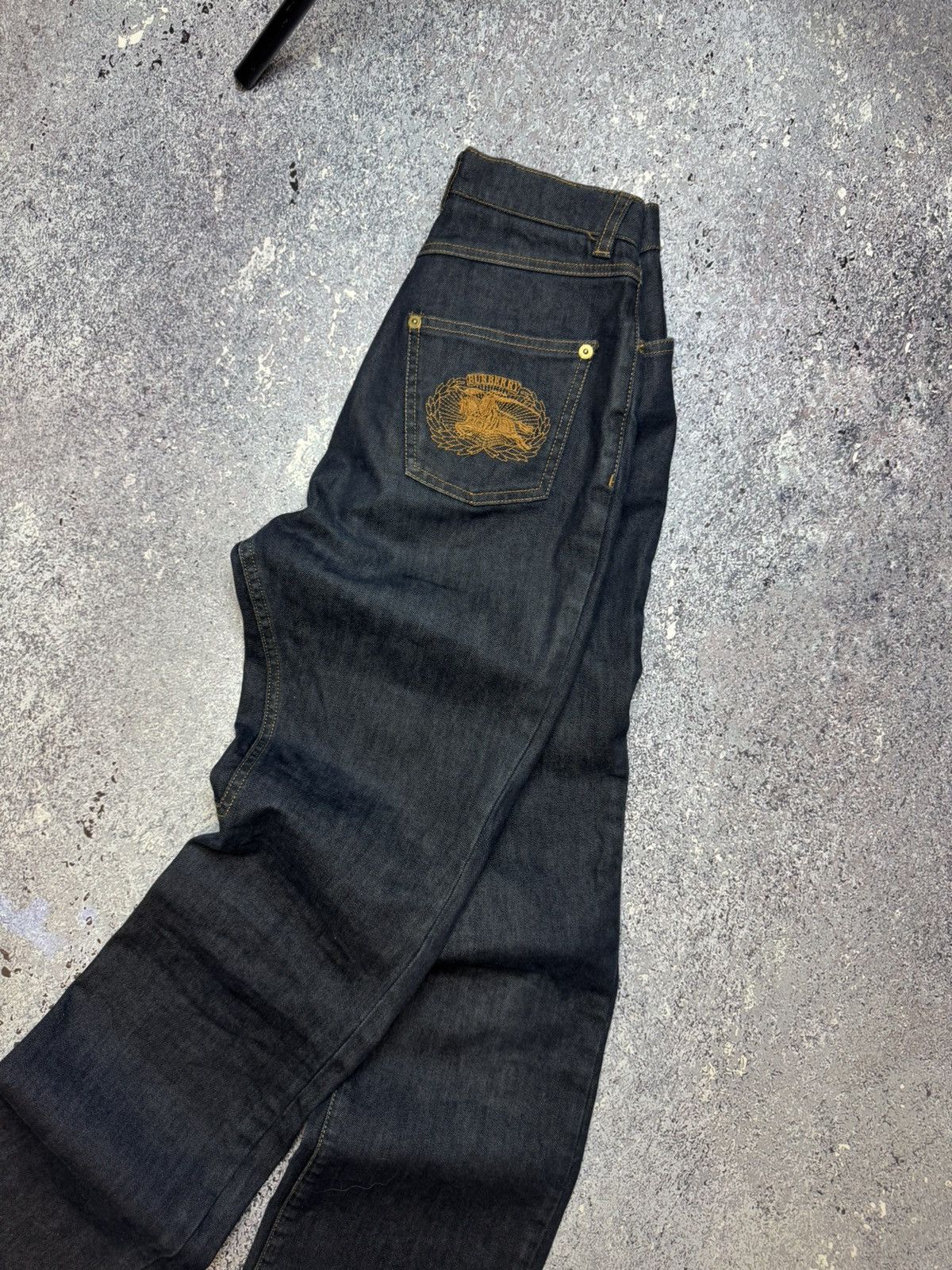 Burberry × Vintage 💥VERY RARE VINTAGE BURBERRY LONDON BIG LOGO JEANS Size 26" / US 2 / IT 38 - 4 Thumbnail