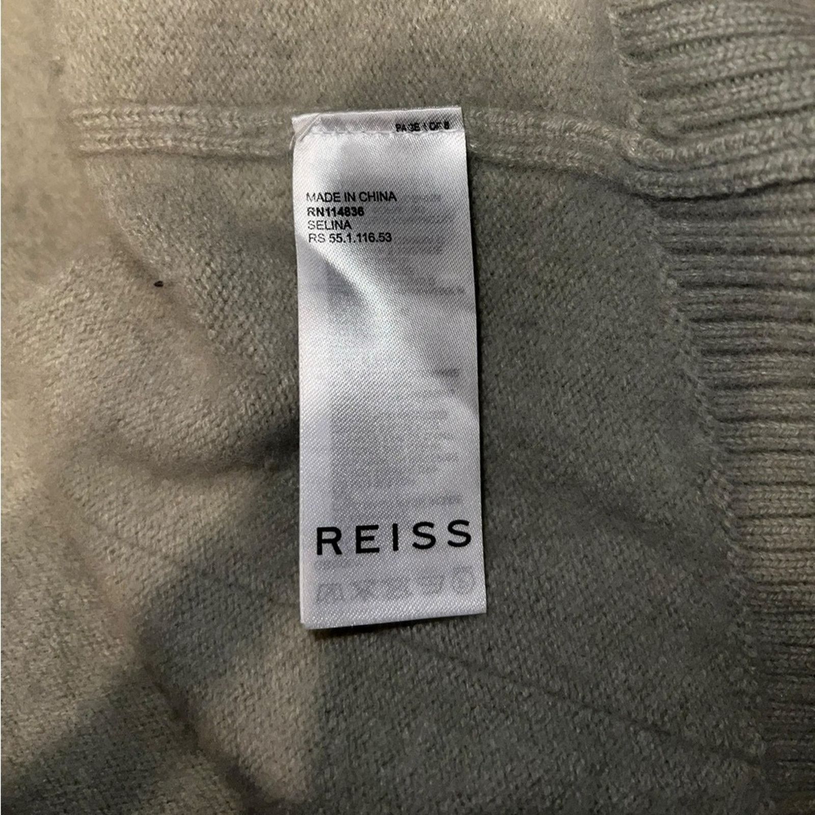 Reiss Reiss Turtleneck Cowl Ivory Wool Cropped Sweater Size M / US 6-8 / IT 42-44 - 5 Thumbnail