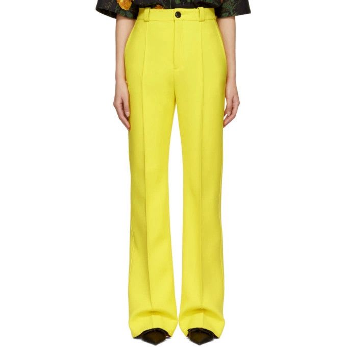 Kwaidan Editions Yellow Straight-Leg Trousers Size 28" / US 6 / IT 42 - 1 Thumbnail