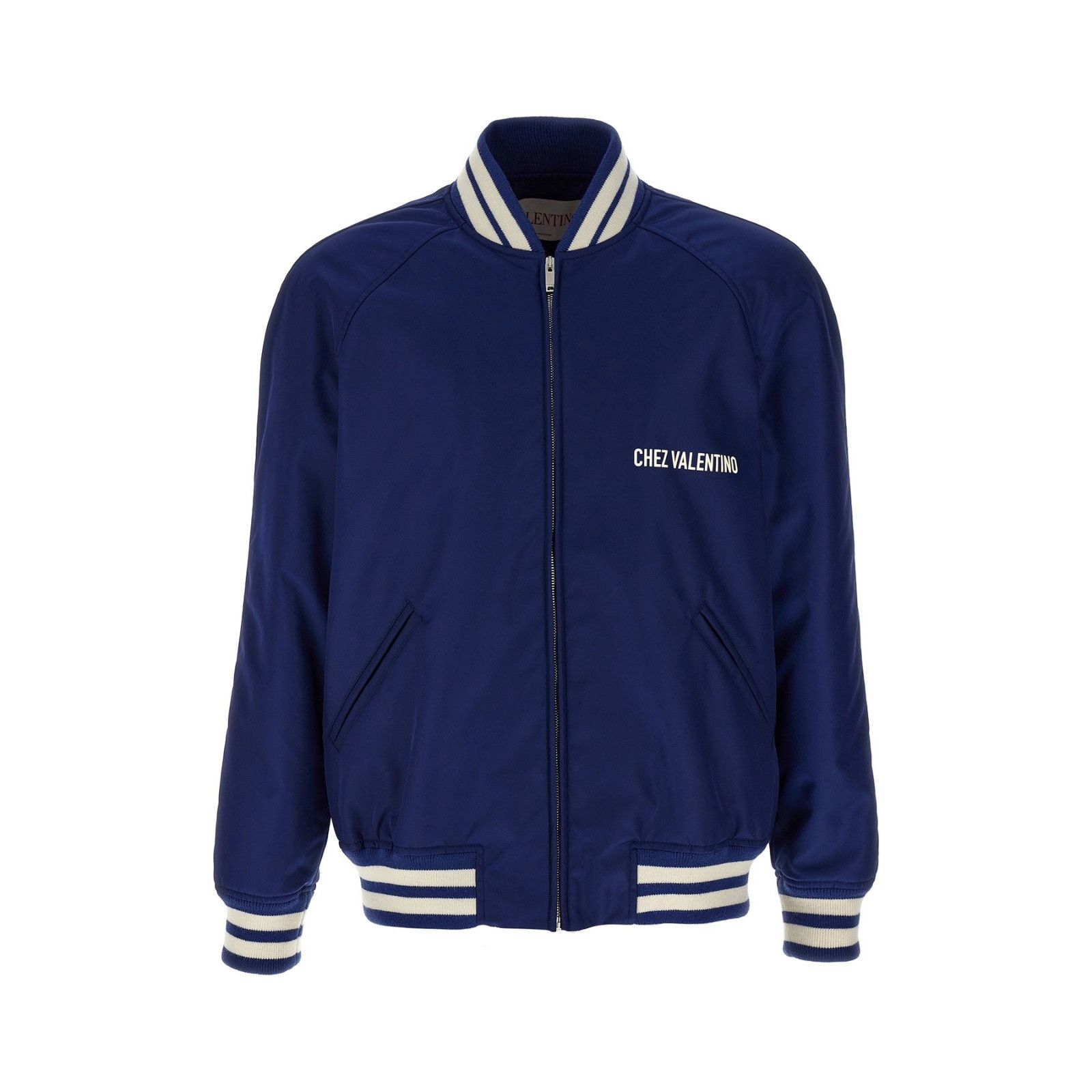 Valentino VALENTINO Blue Bomber Jacket New & Authentic (Men's size:L;) Size US L / EU 52-54 / 3 - 1 Thumbnail