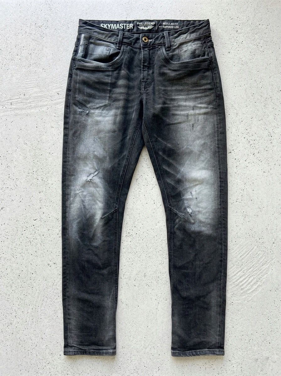 Japanese Brand pme legend black skinny jeans 32x34 Size US 32 / EU 48 - 1 Thumbnail