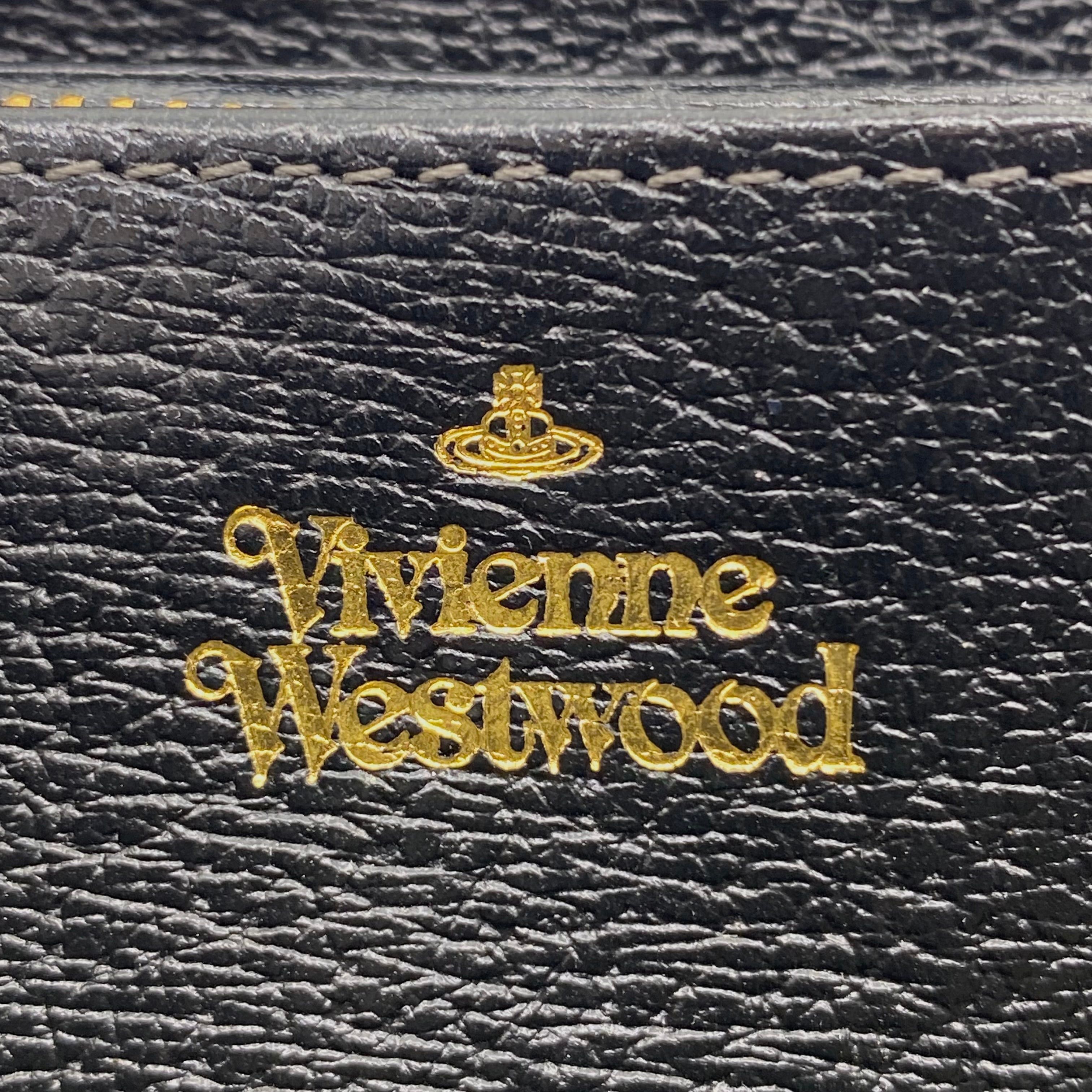 Vivienne Westwood Vivienne westwood ORB Leather Long Wallet Black Size ONE SIZE - 7 Thumbnail