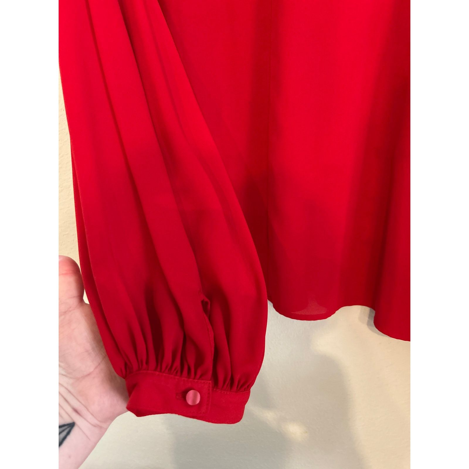 Worthington NWT Worthington Womens Sequin Detail Red Black Blouse XXL Size XXL / US 16-18 / IT 52-54 - 4 Thumbnail