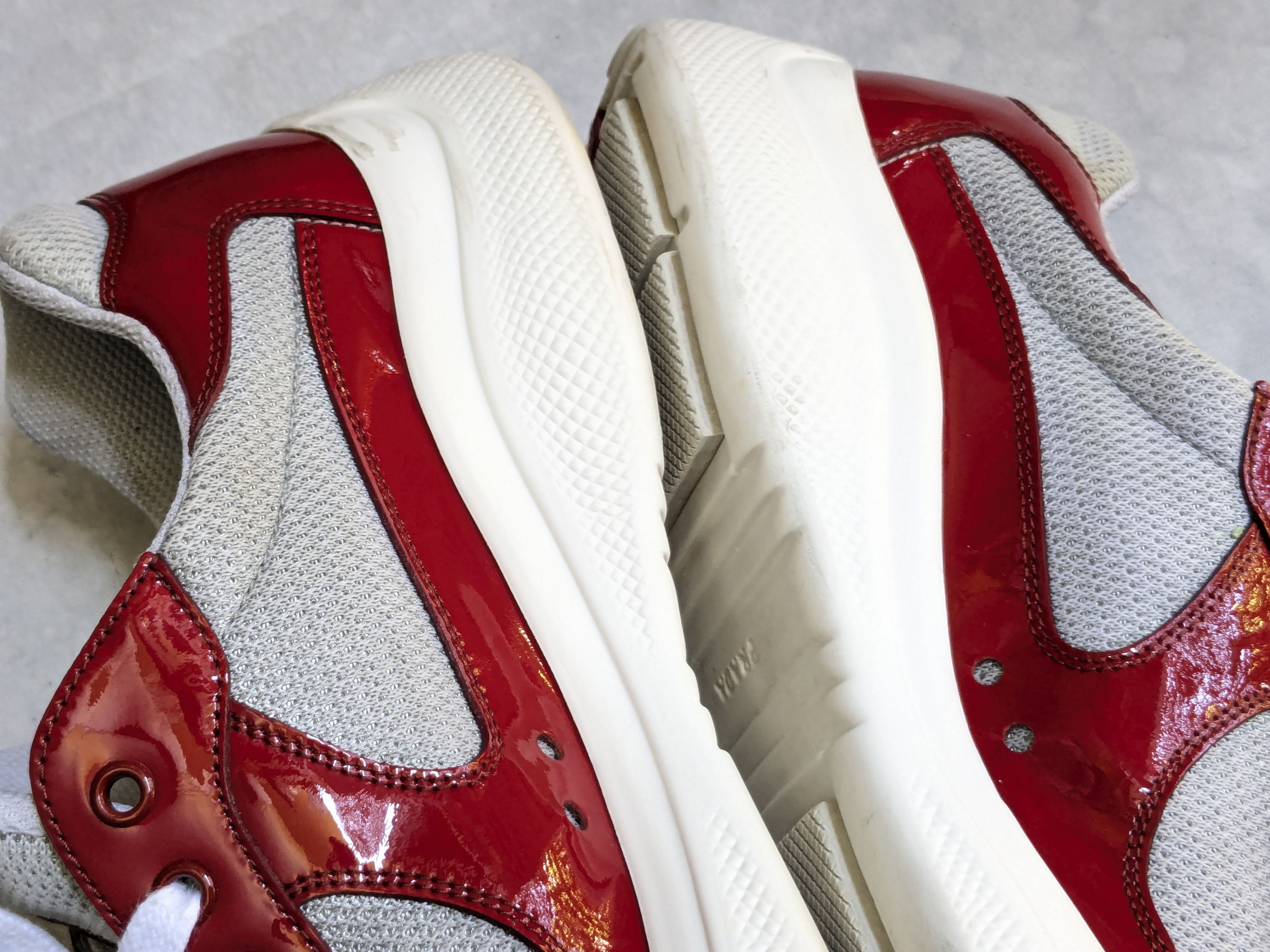 Prada Prada America's Cup Sneakers Red Patent Leather 11.5 Low Size US 11.5 / EU 44-45 - 9 Thumbnail