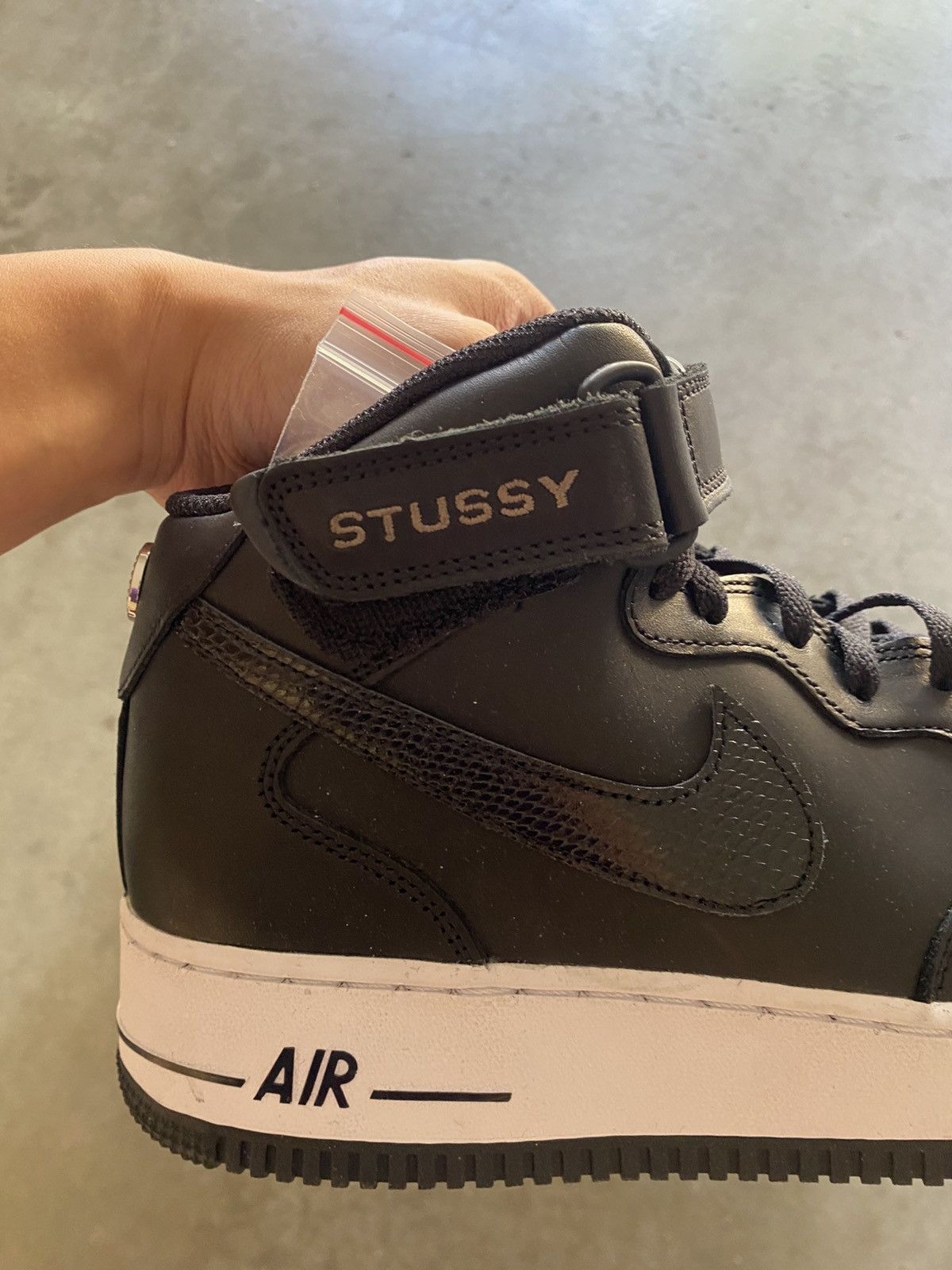 Nike × Stussy Stussy Nike Air Force 1 Mid Black Size US 12 / EU 45 - 5 Thumbnail