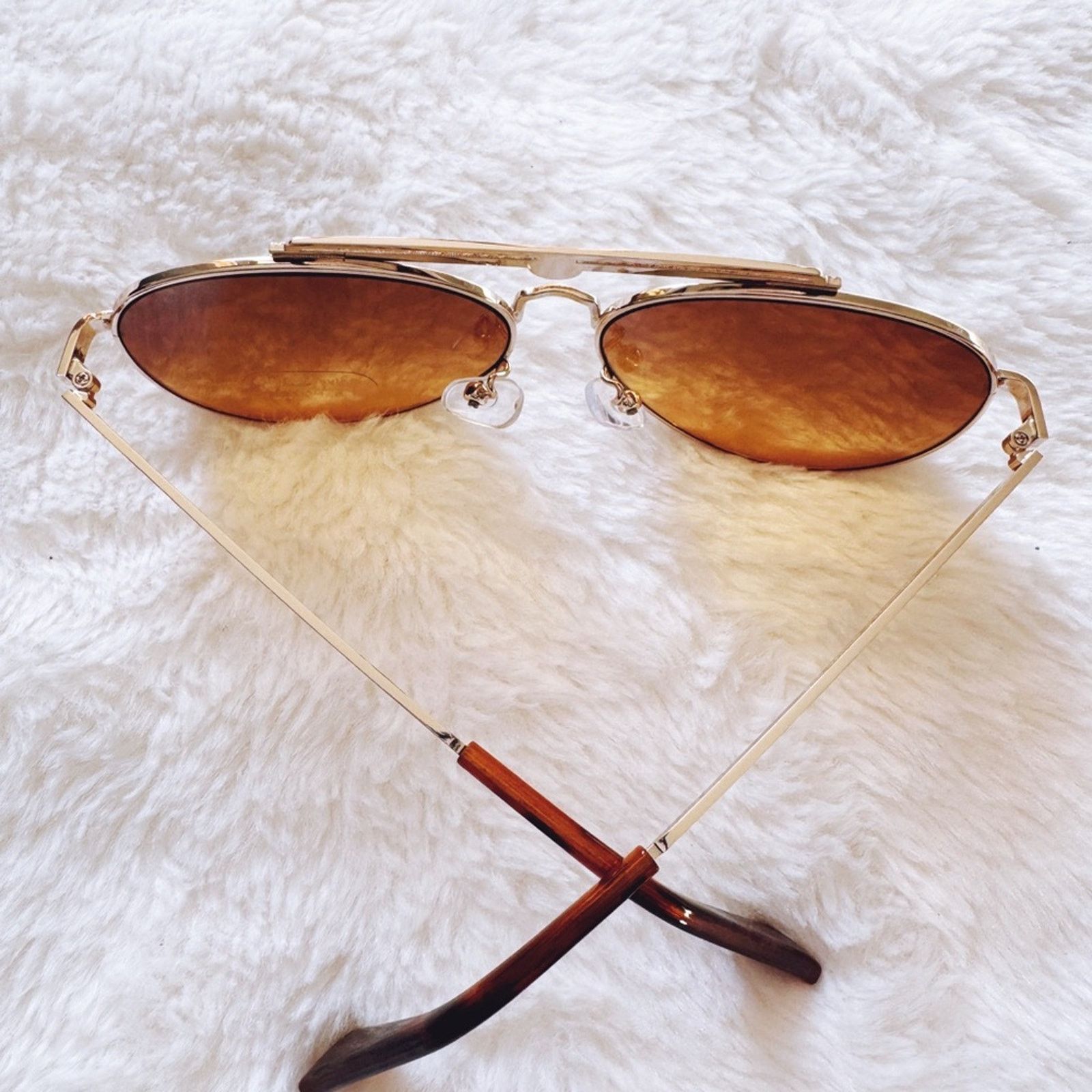 Other Doug Brown W/ Gold Rim Aviator Sunglasses Size ONE SIZE - 10 Thumbnail