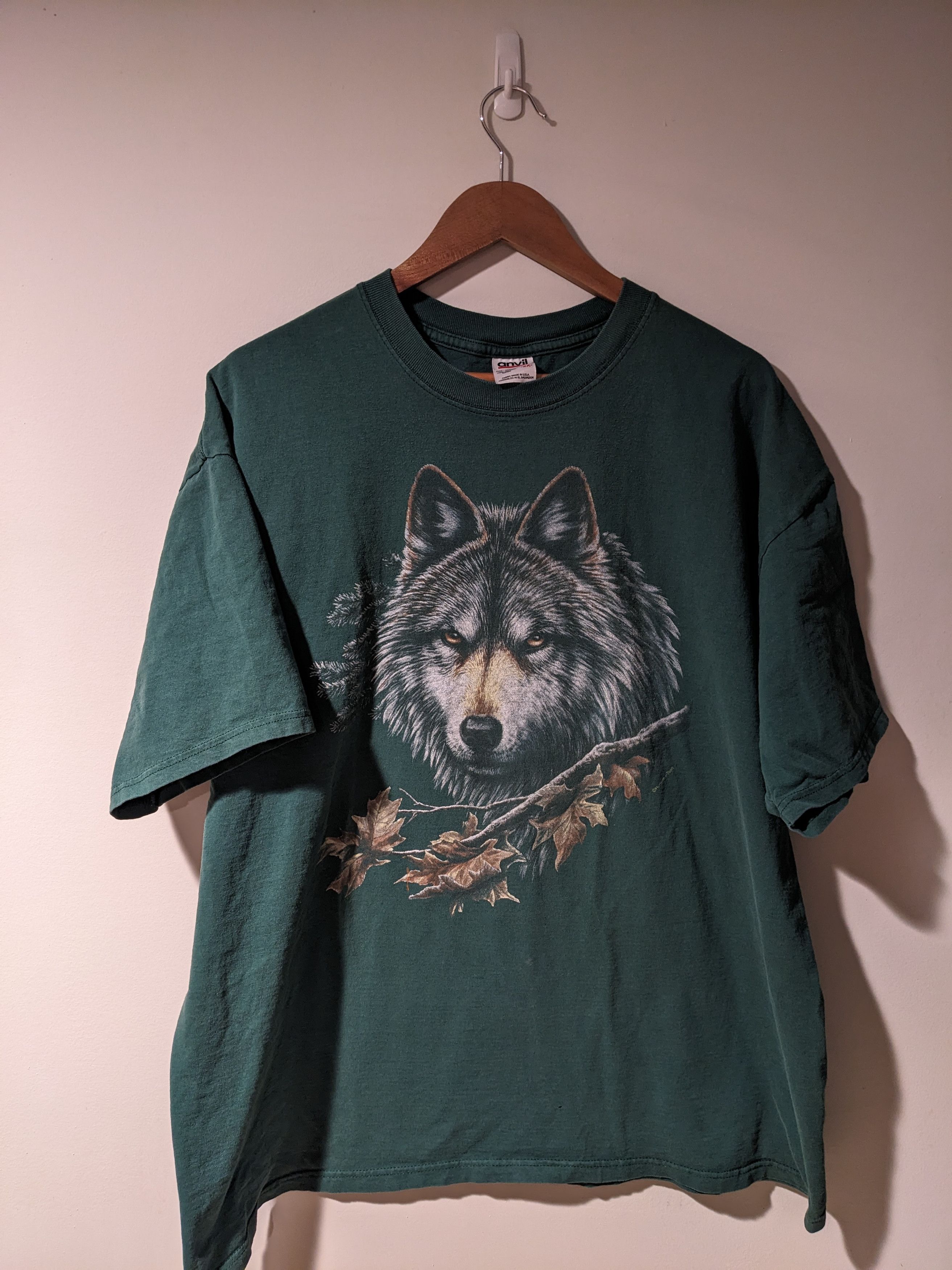 Vintage Wolf Nature Animal AOP T-Shirt Men’s Size sale L *SINGLE STITCH*