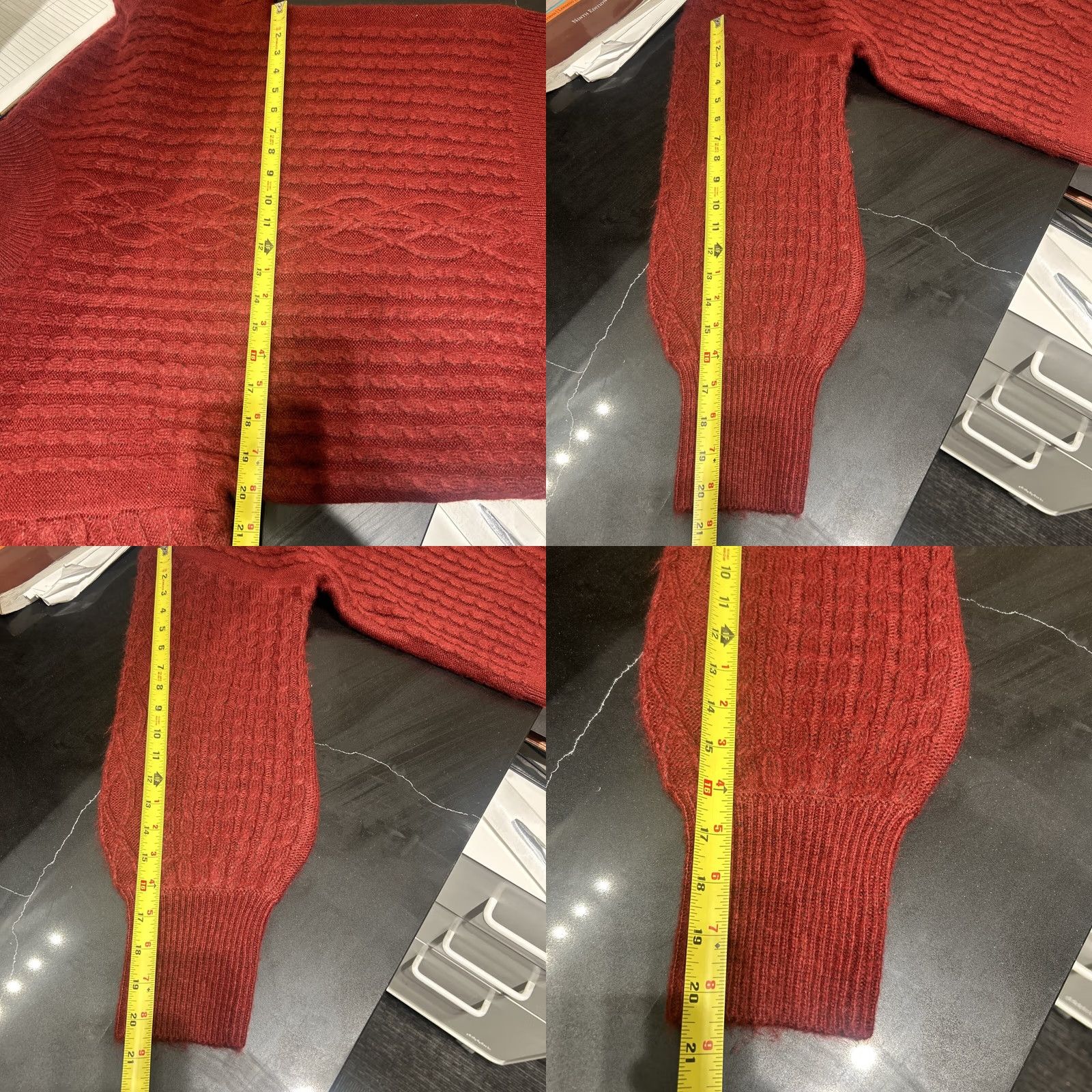 Vintage CeCe Sweater Pullover Mock Neck Long Sleeve Burgundy L CeCe Size L / US 10 / IT 46 - 8 Thumbnail