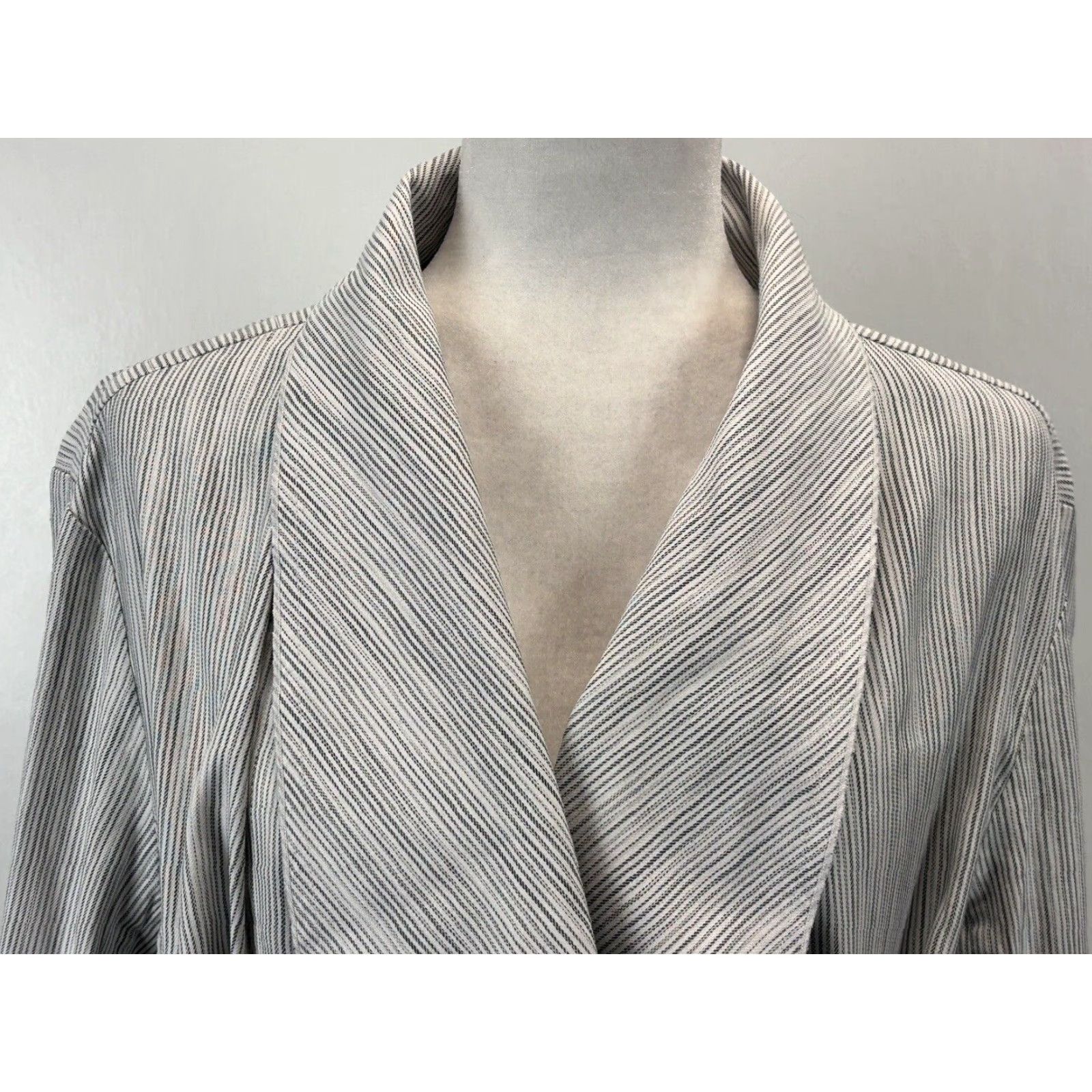 Vintage Lane Bryant Waterfall Jacket 22 Plus Striped Stretch Women’s Size 3XL / US 20-22 - 6 Thumbnail