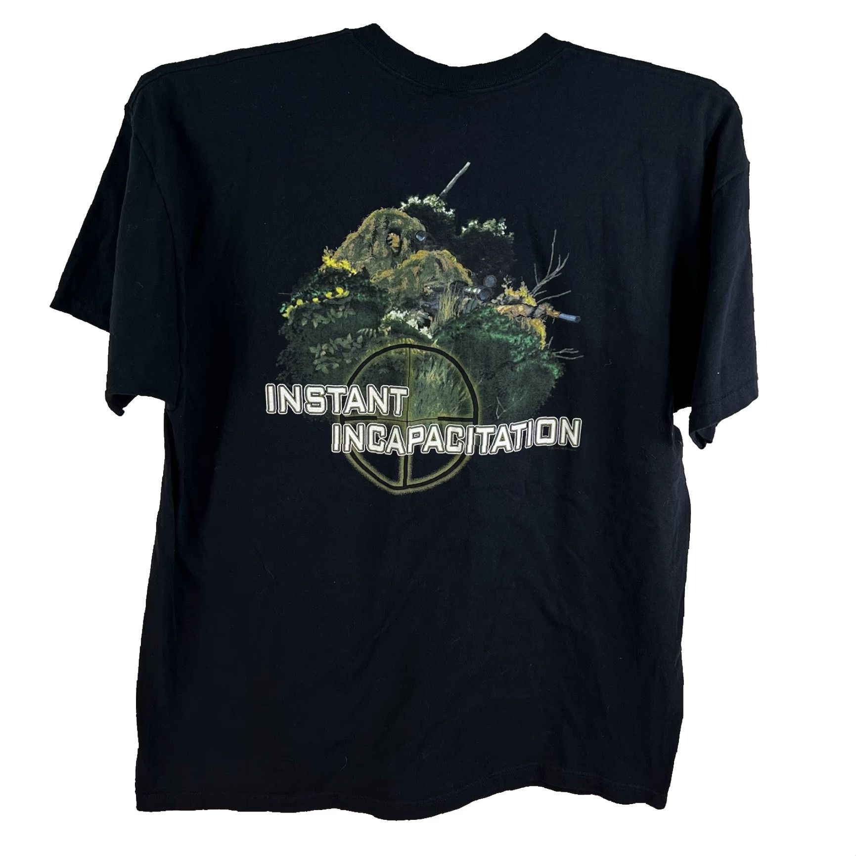 Vintage Instant Incapacitation Sniper T-Shirt TAG Mens 2XL Black Graphic Print 90s Military USA Size US XXL / EU 58 / 5 - 2 Thumbnail