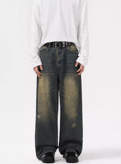 Japanese Brand × Jean Men's vintage distressed washed loose straight jeans Size US 32 / EU 48 - 5 Thumbnail