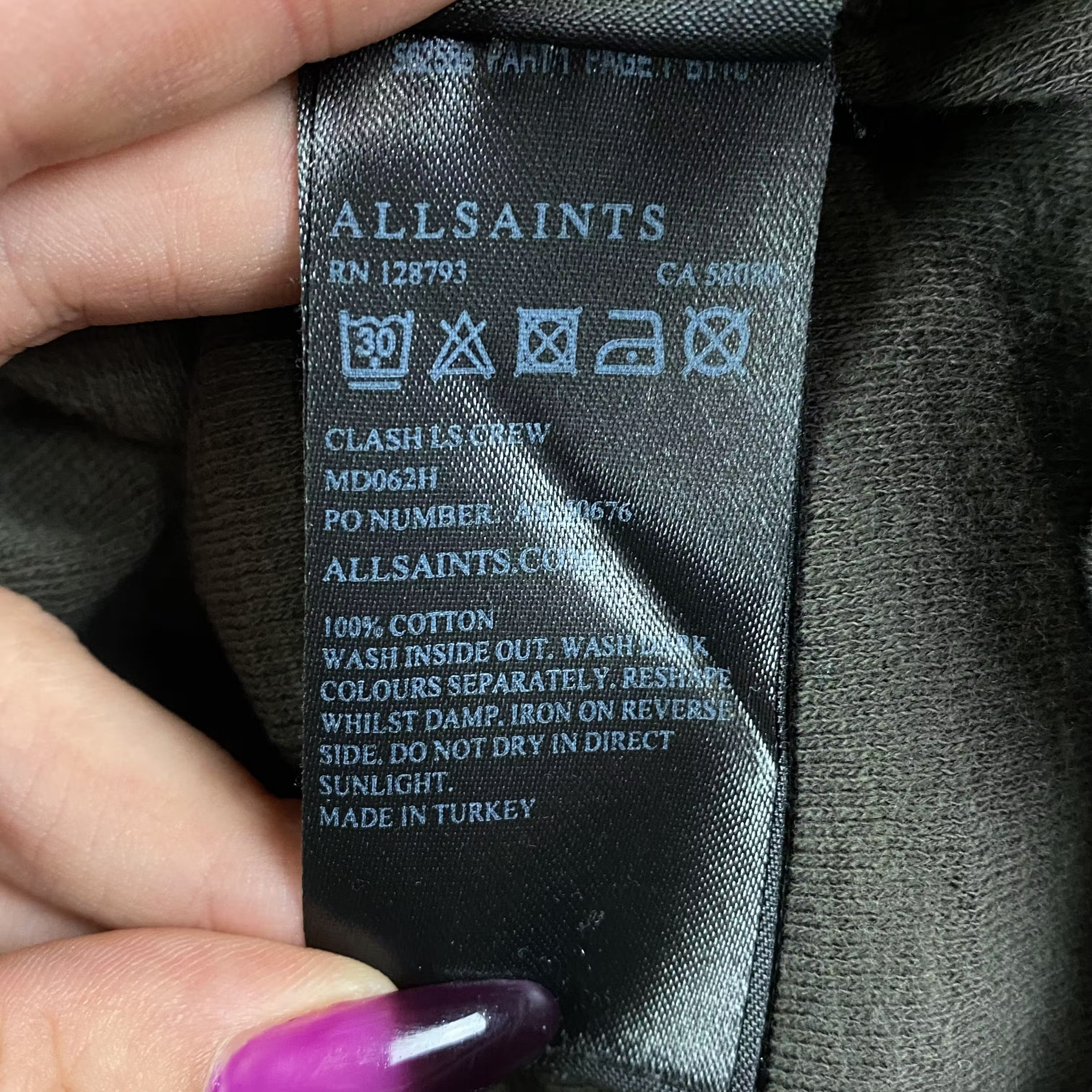 Allsaints Mens Long Sleeve Sweatshirt Allsaints Size M Size US M / EU 48-50 / 2 - 6 Thumbnail