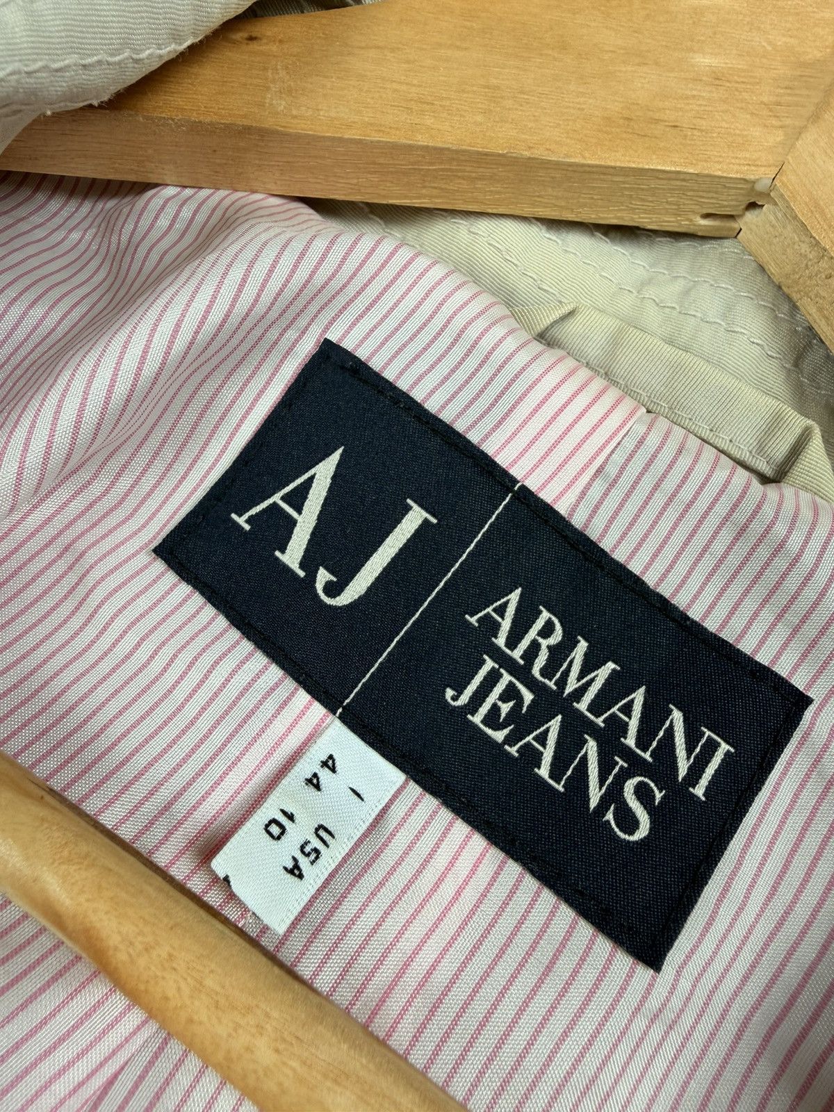 Armani Armani Jeans Double Breasted Trench Coat Jacket Belt Size L / US 10 / IT 46 - 7 Thumbnail