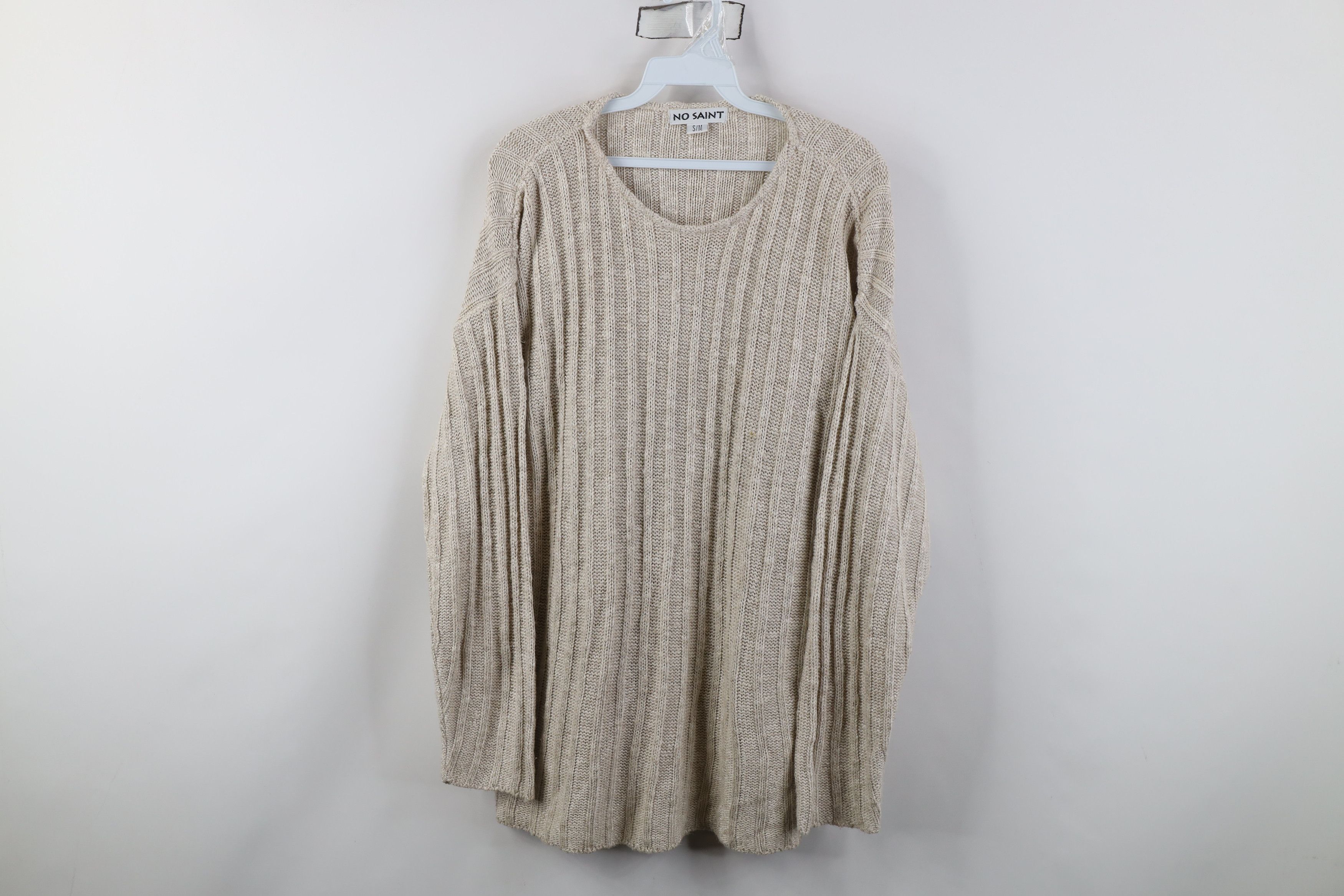 Vintage Vintage 90s Streetwear Oversized Baggy Ribbed Knit Sweater Size S / US 4 / IT 40 - 1 Thumbnail