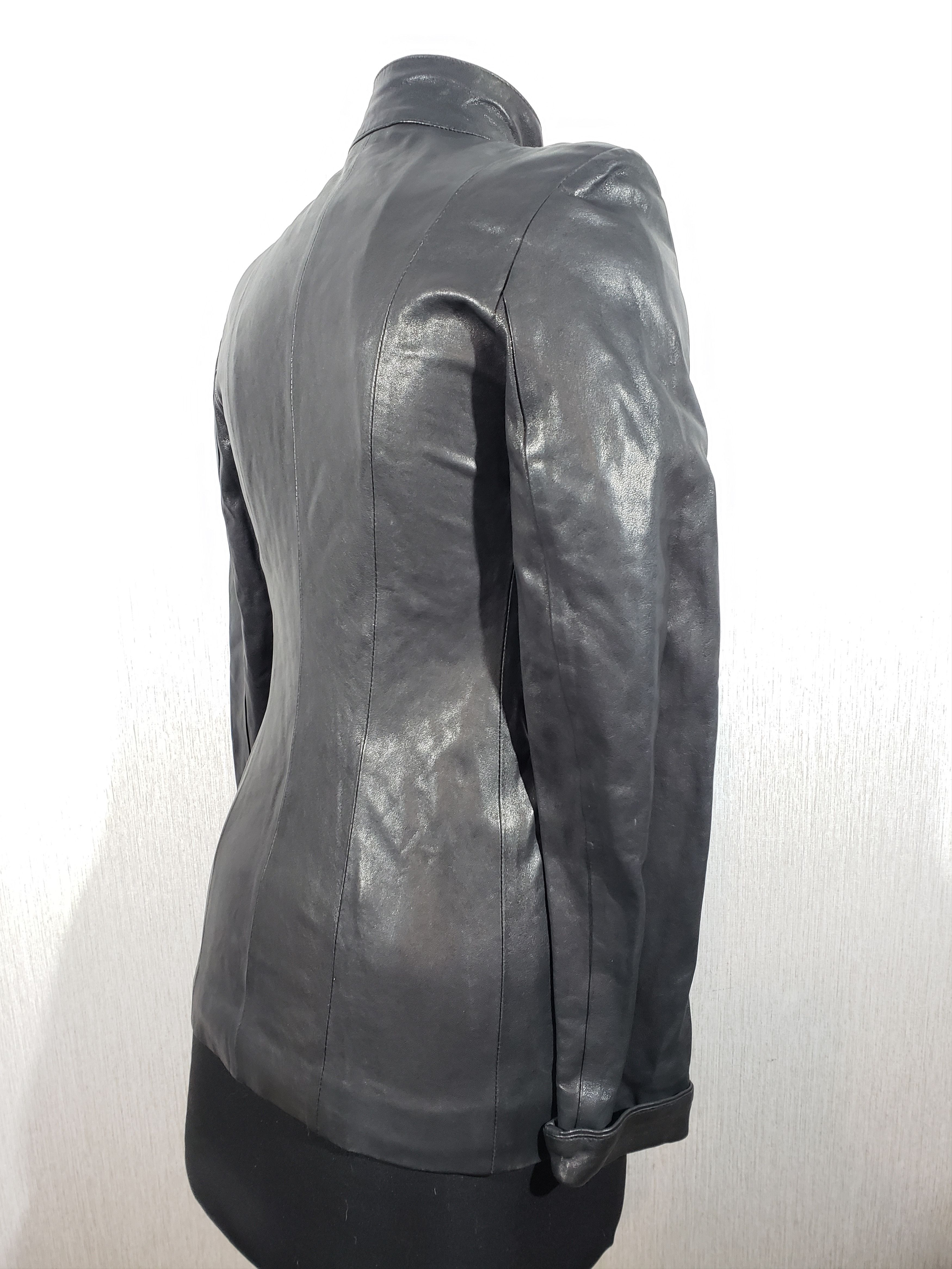 Other Stylish women's leather jacket with buttons. Size S / US 4 / IT 40 - 5 Thumbnail