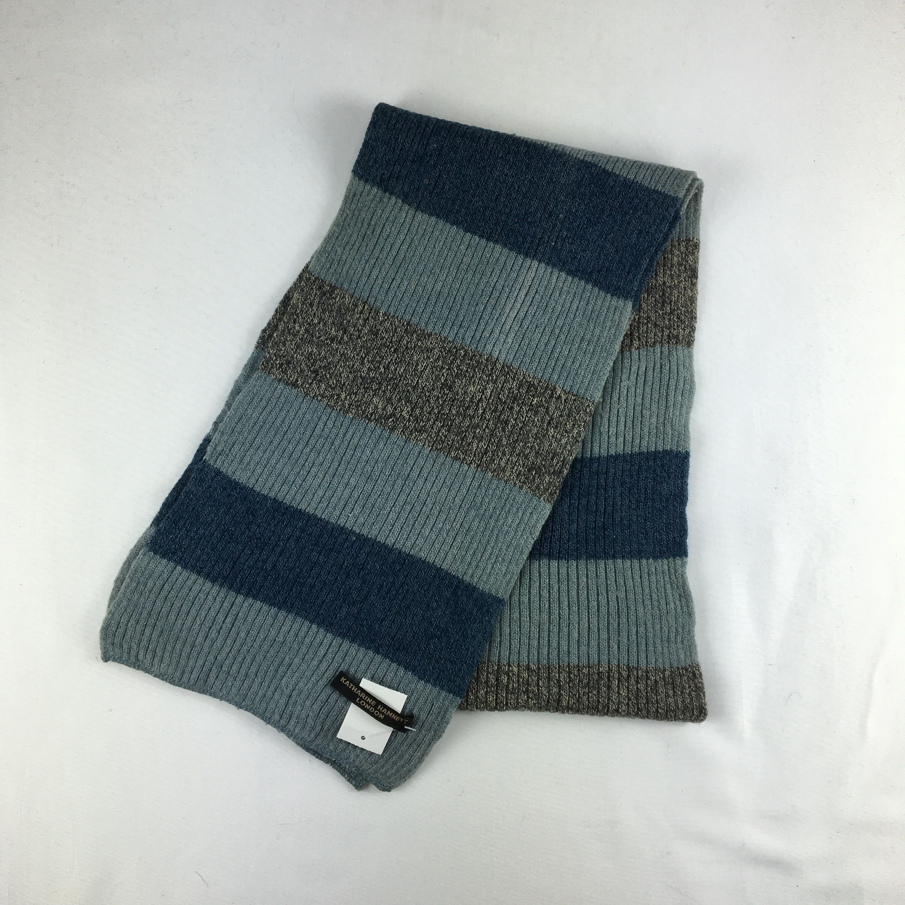 Katharine Hamnett London × Vintage Vintage Katharine Hammnet Scarf Muffler Wool Cashmere Scarve Size ONE SIZE - 3 Thumbnail