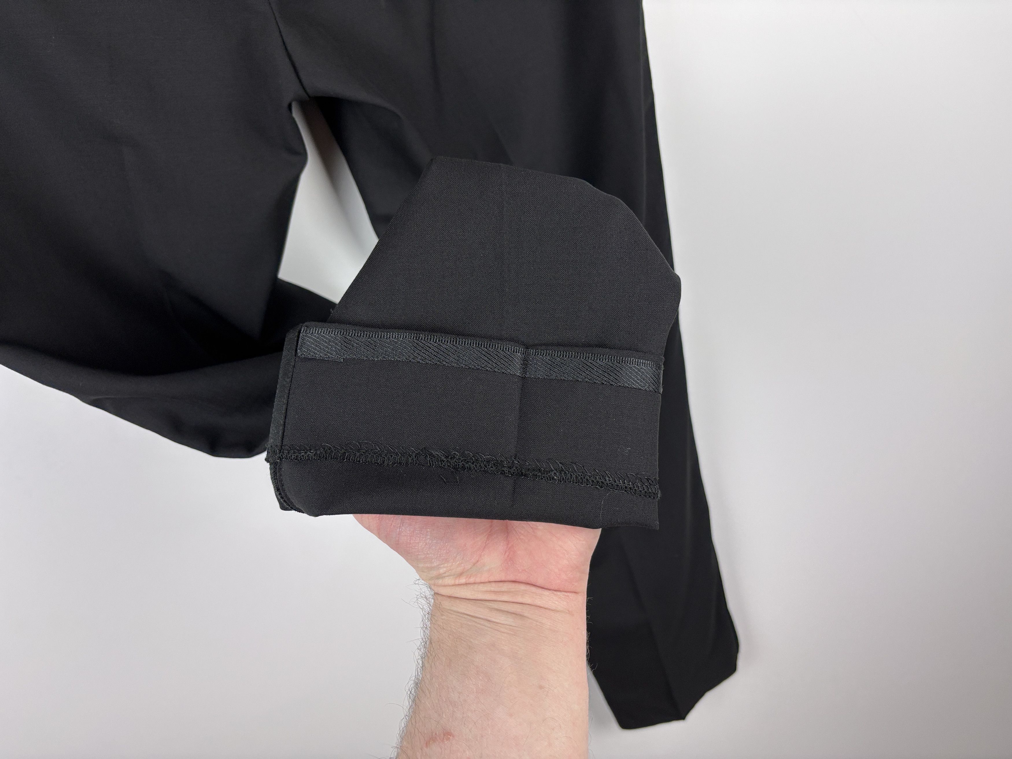 Pierre Balmain Pierre Balmain Satin Trim Wool Trousers Black Pants 38/50 Size US 38 / EU 54 - 6 Thumbnail