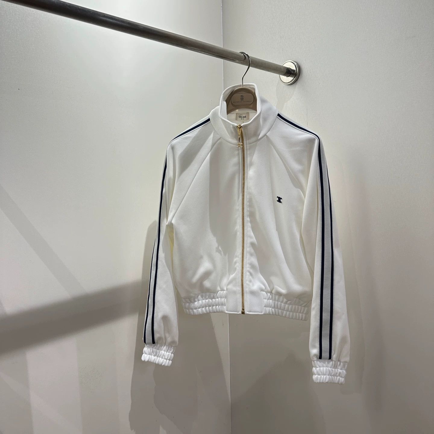Celine CELINE May288 Side Stripe Zip Jacket S Size S / US 4 / IT 40 - 1 Thumbnail