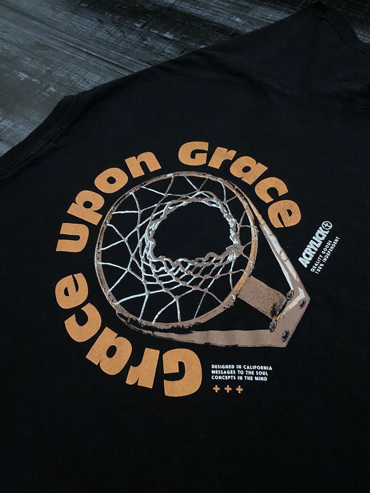 Other Black and orange Grace Upon Grace streetwear tee Size US XL / EU 56 / 4 - 5 Thumbnail
