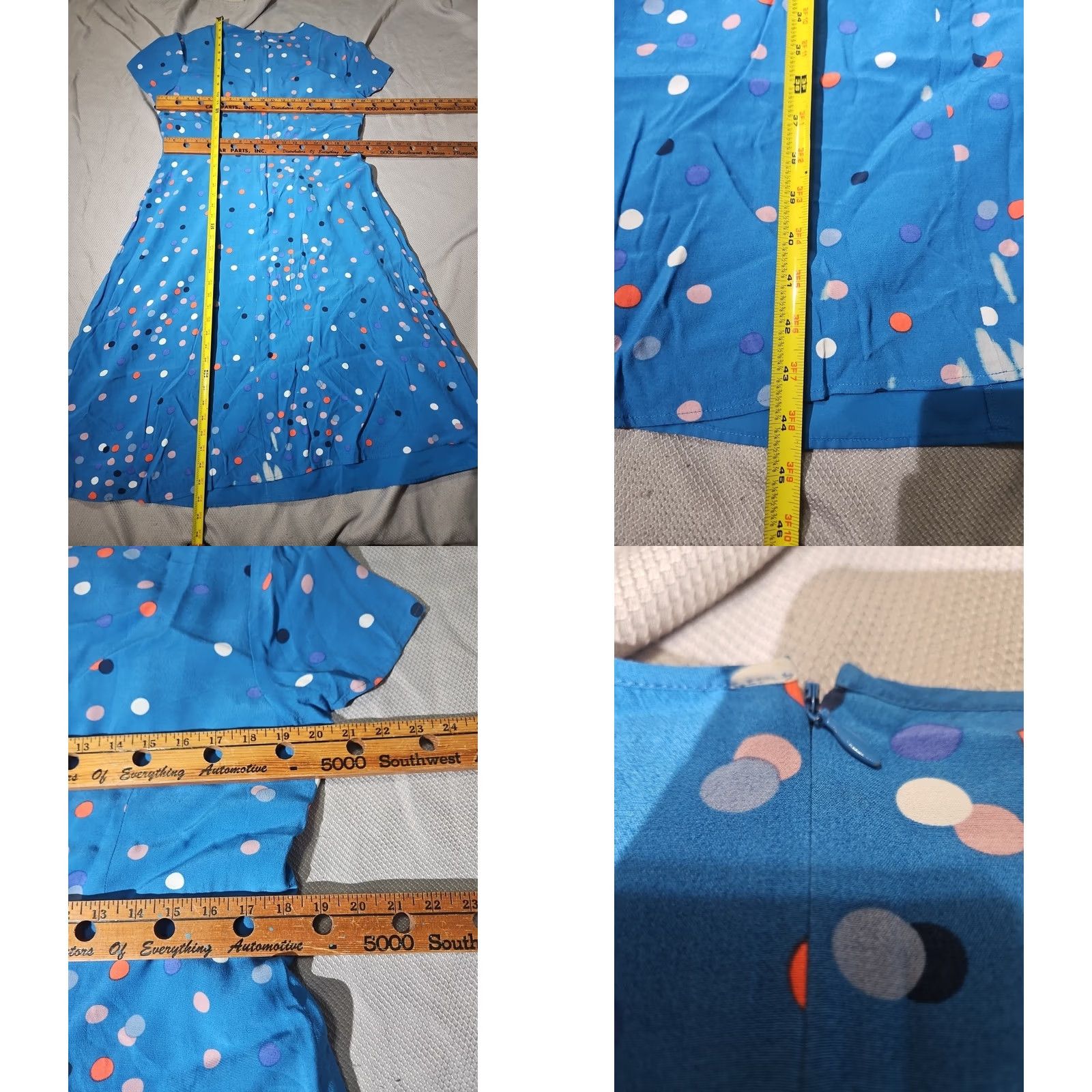 Boden Boden Dress Womens 14L Blue Calissa Multicolor Polka Dot Lined Midi Casual Shirt Womens (Polka Dot) Size XL / US 12-14 / IT 48-50 - 8 Thumbnail